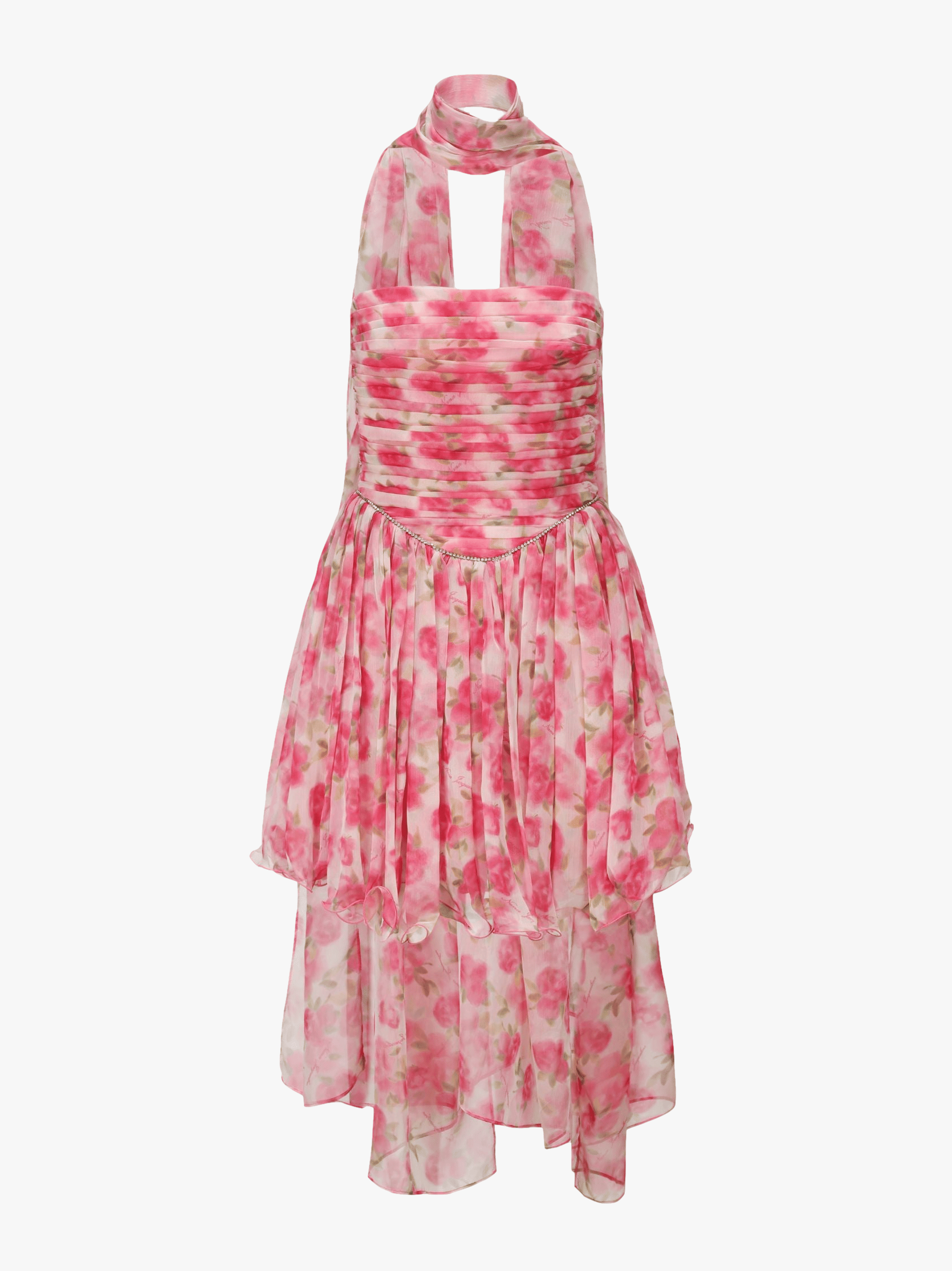 Chloe Dress (Pink Print) in Pink made by Nana Jacqueline