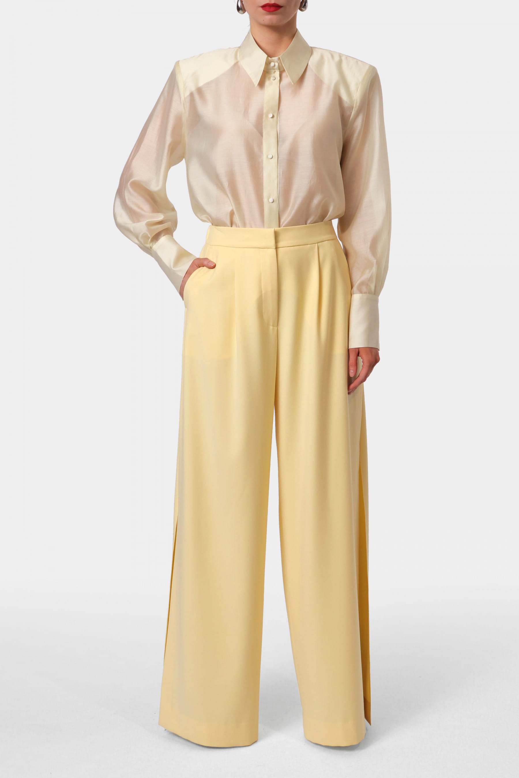 Shirt Sarita Butter Yellow made by HALEWSKI