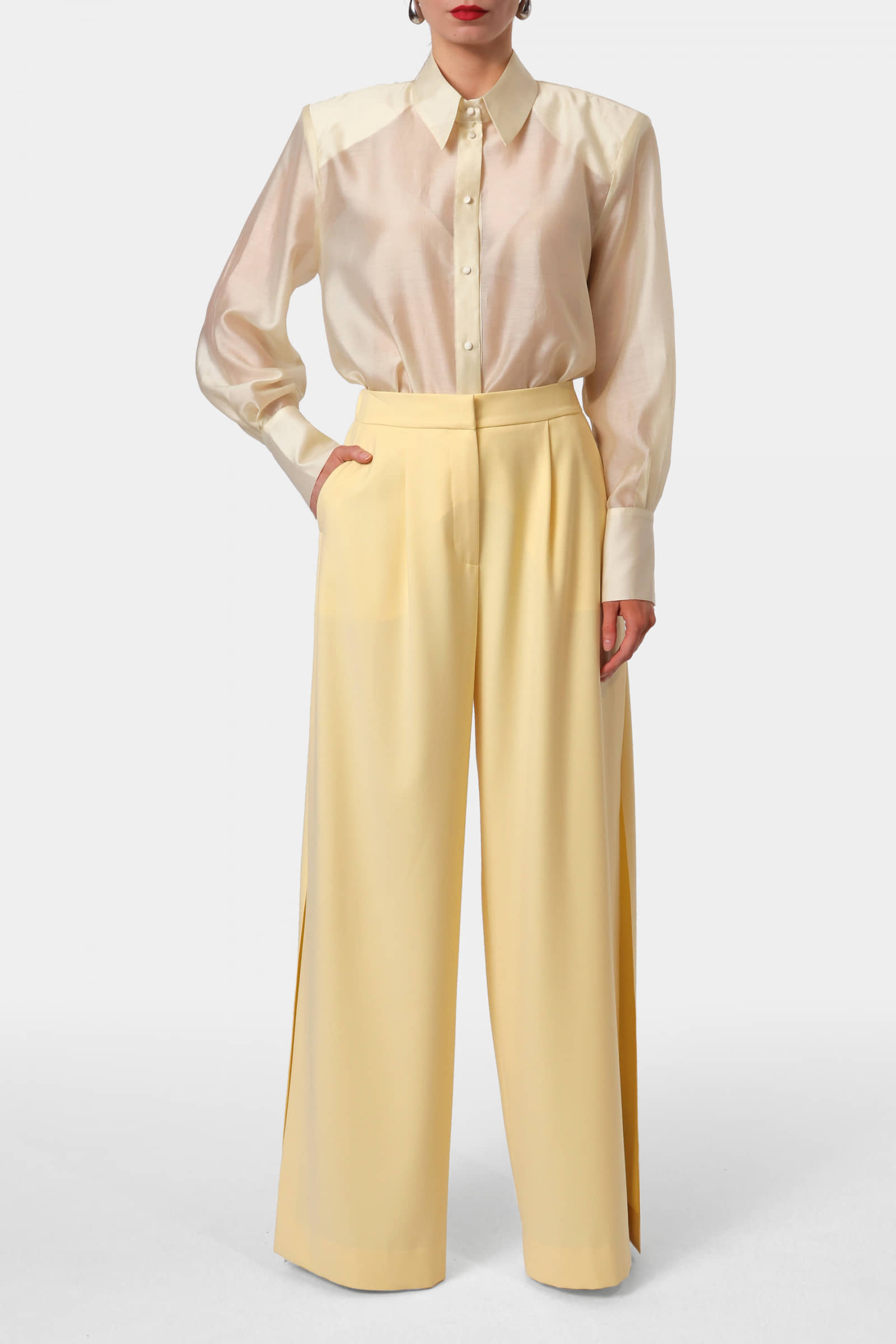 Shirt Sarita Butter Yellow made by HALEWSKI