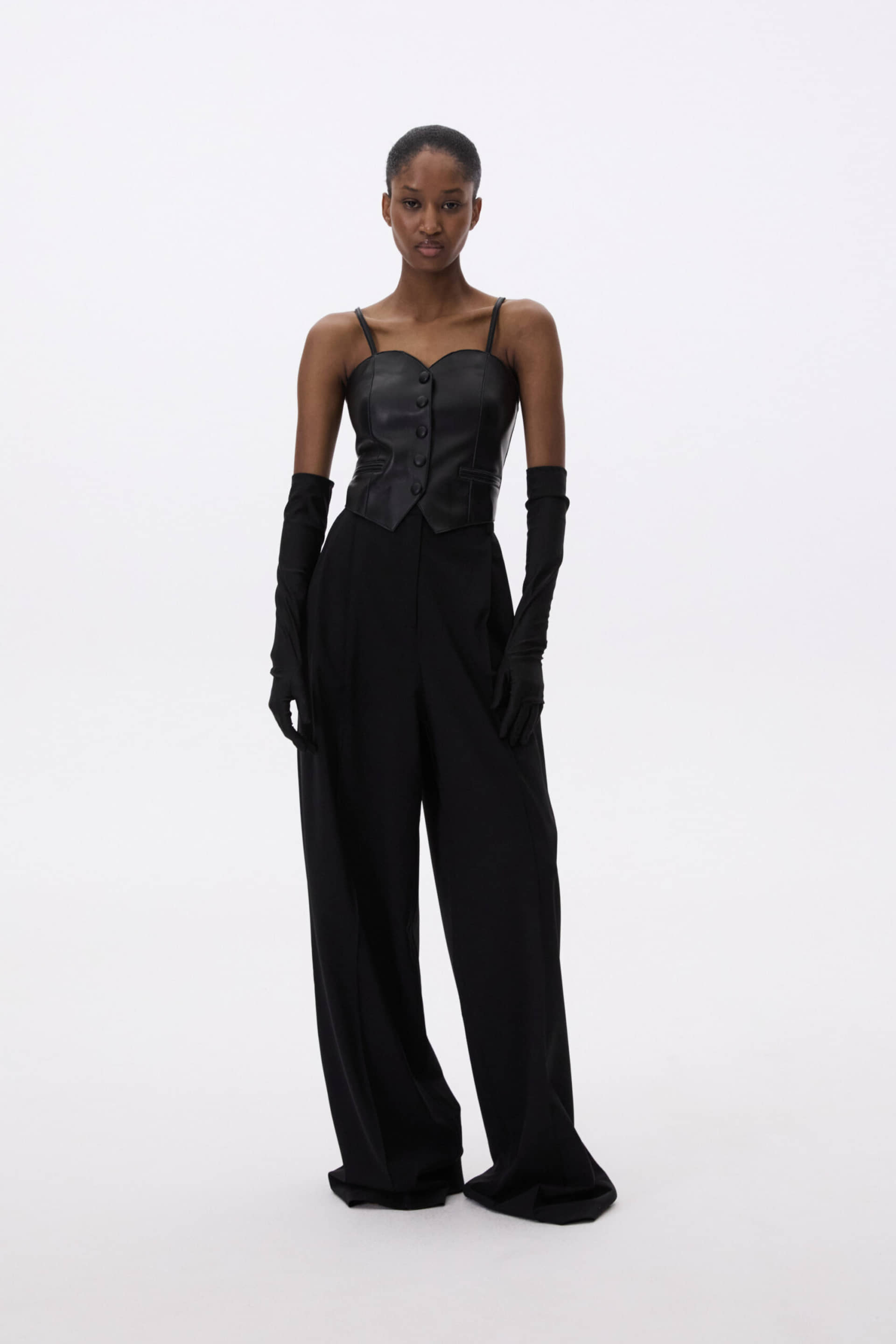 Leather Corset In Black made by YAVORSKA