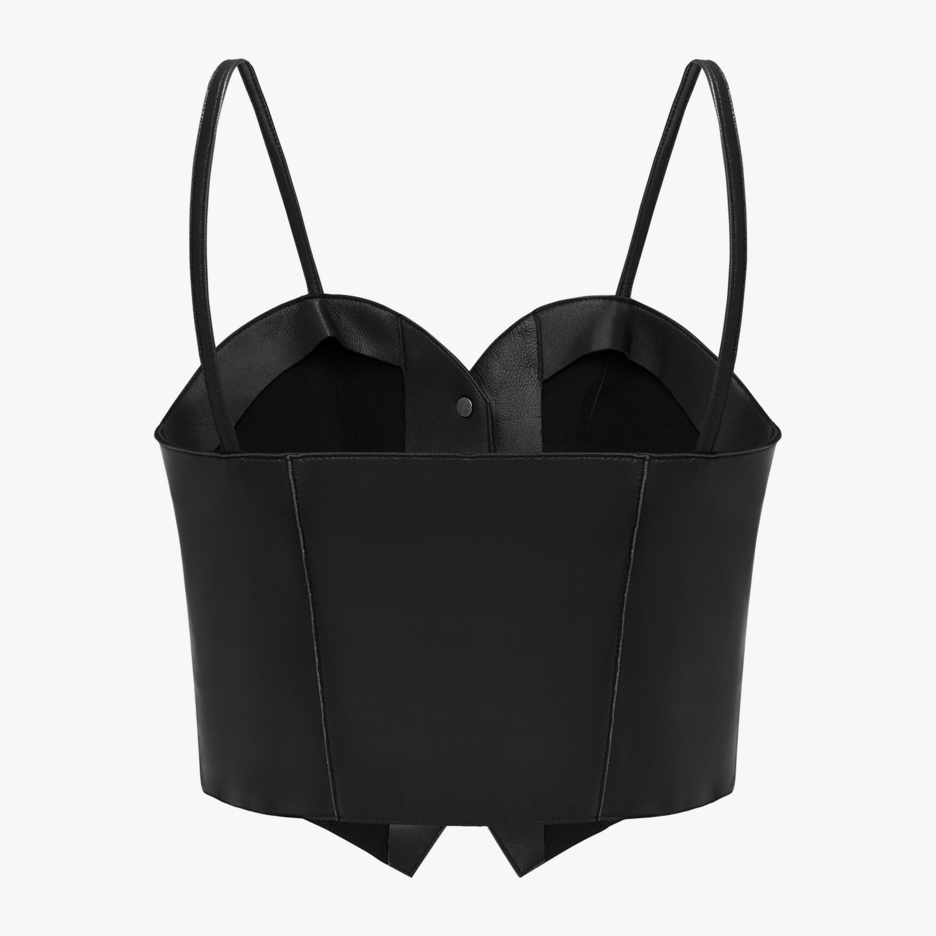 Leather Corset In Black made by YAVORSKA