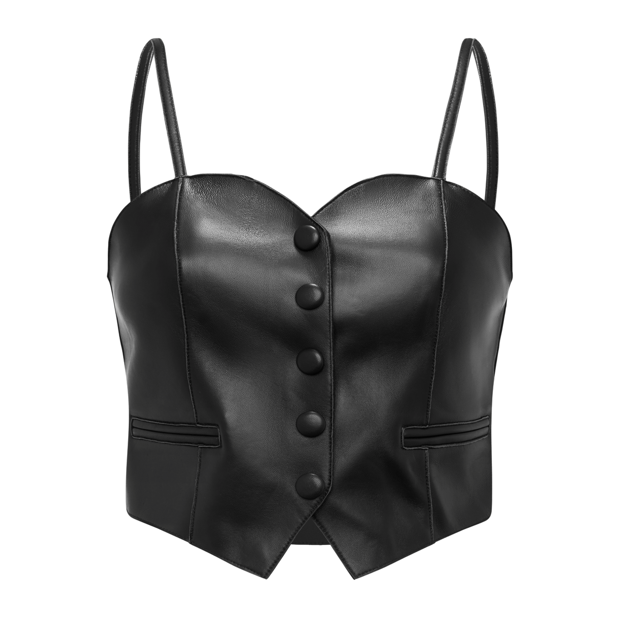 Leather Corset In Black made by YAVORSKA