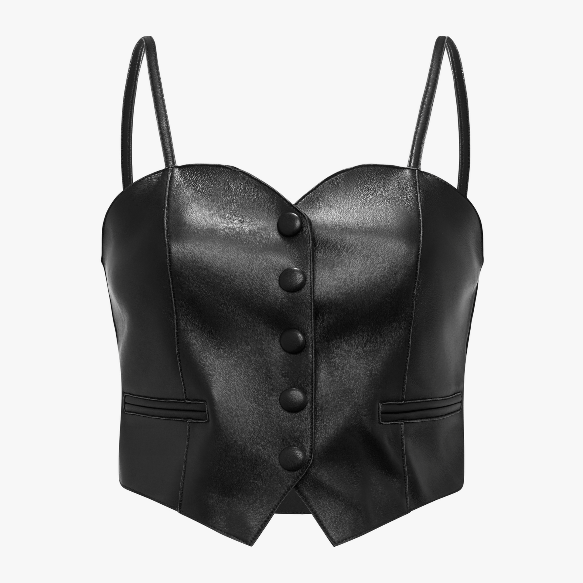 Leather Corset In Black made by YAVORSKA