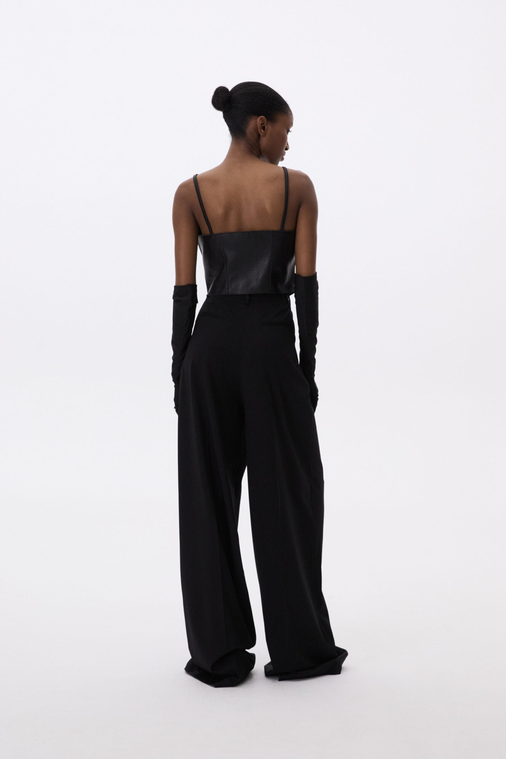 Leather Corset In Black made by YAVORSKA