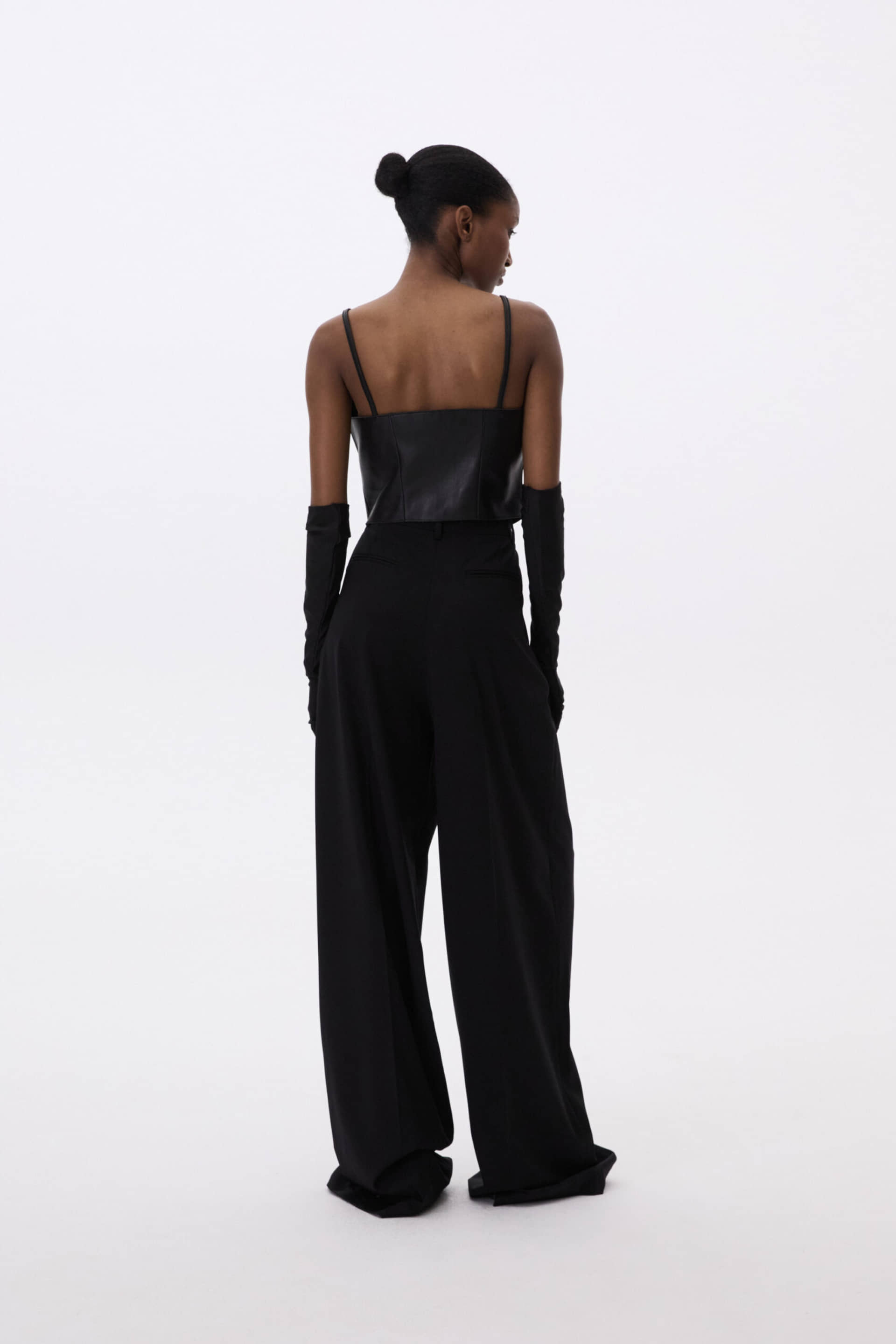 Leather Corset In Black made by YAVORSKA