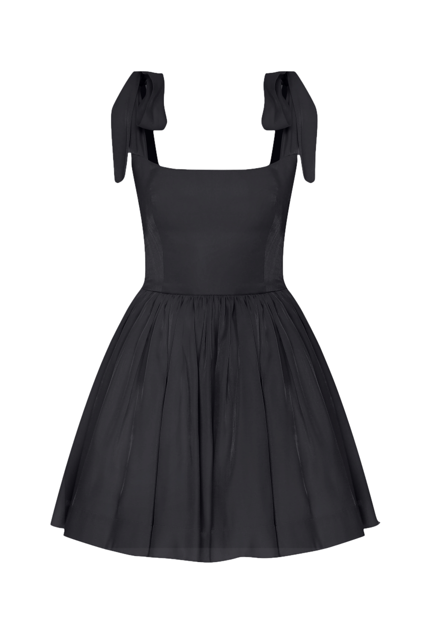 Sibby Mini Dress in Noire in Black made by Nazli Ceren