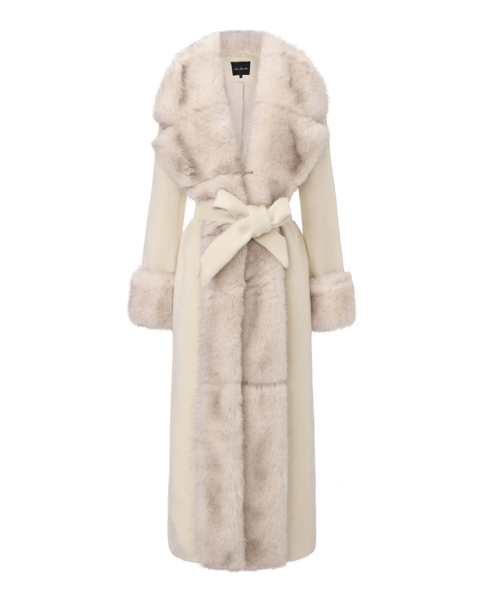 Adriana Faux Fur Coat (Off-white) made by Nana Jacqueline