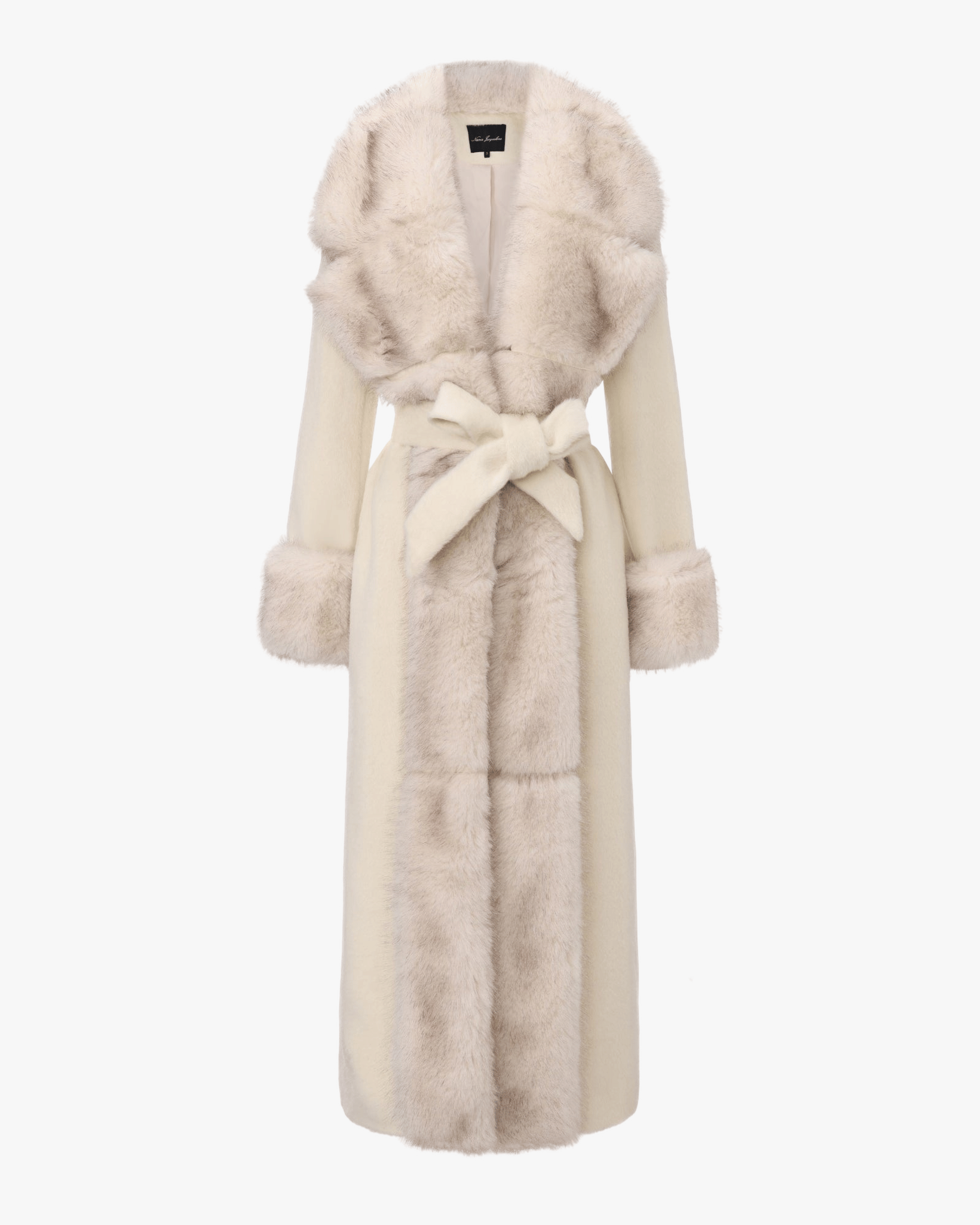 Adriana Faux Fur Coat (Off-white) made by Nana Jacqueline