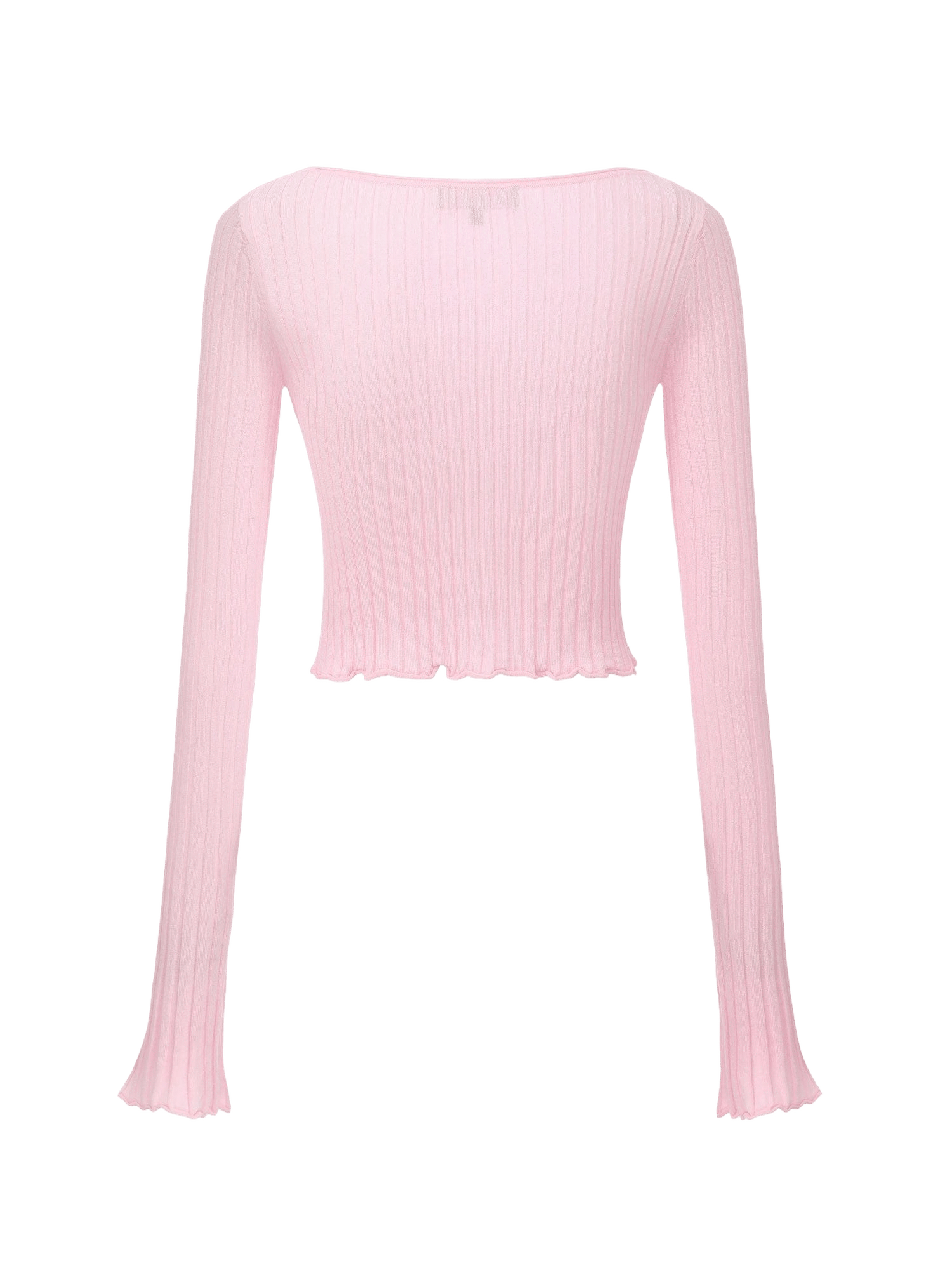 Jane Cropped Ribbed Pink Knit Cardigan made by Nana Jacqueline