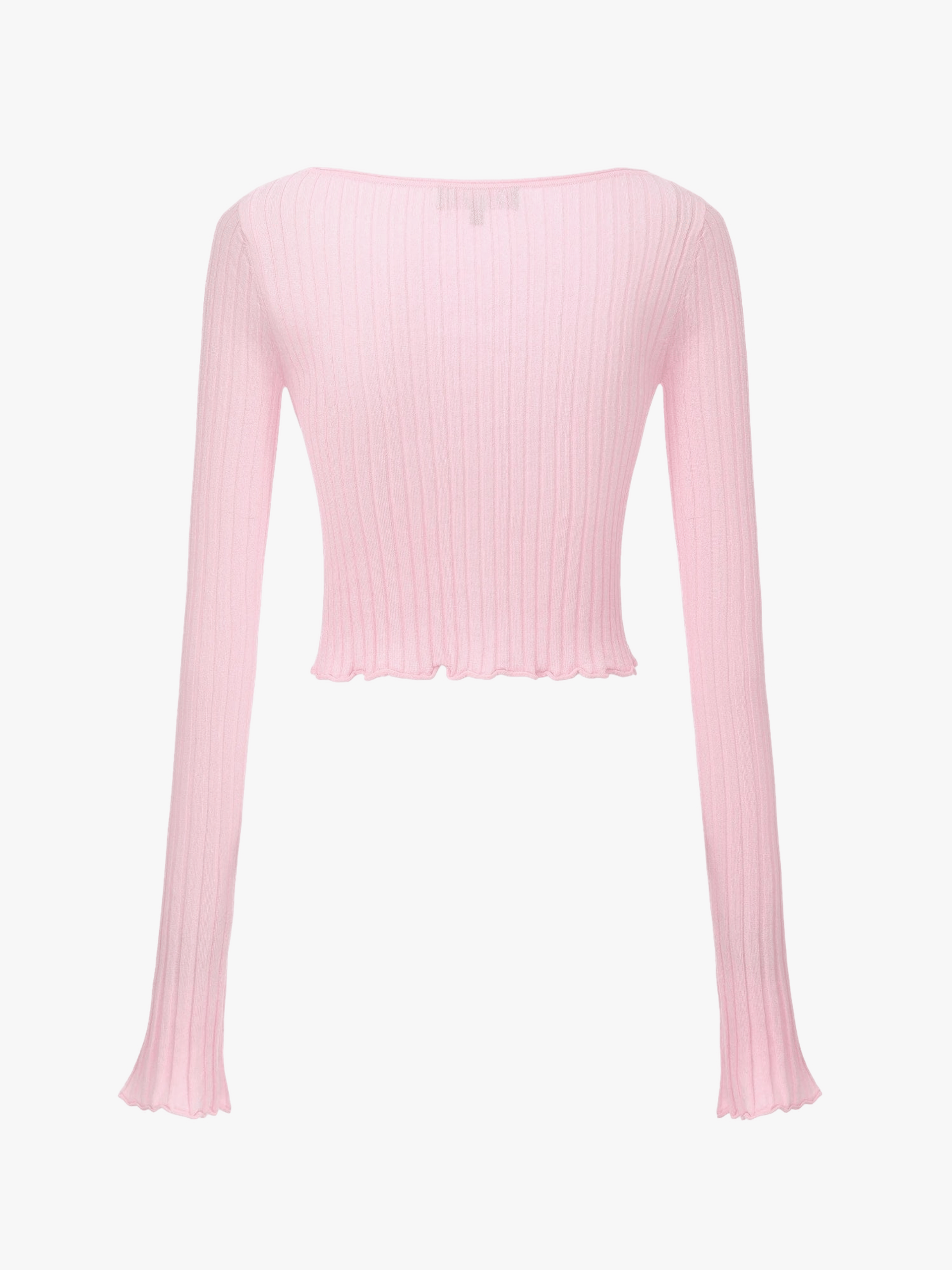 Jane Cropped Ribbed Pink Knit Cardigan made by Nana Jacqueline