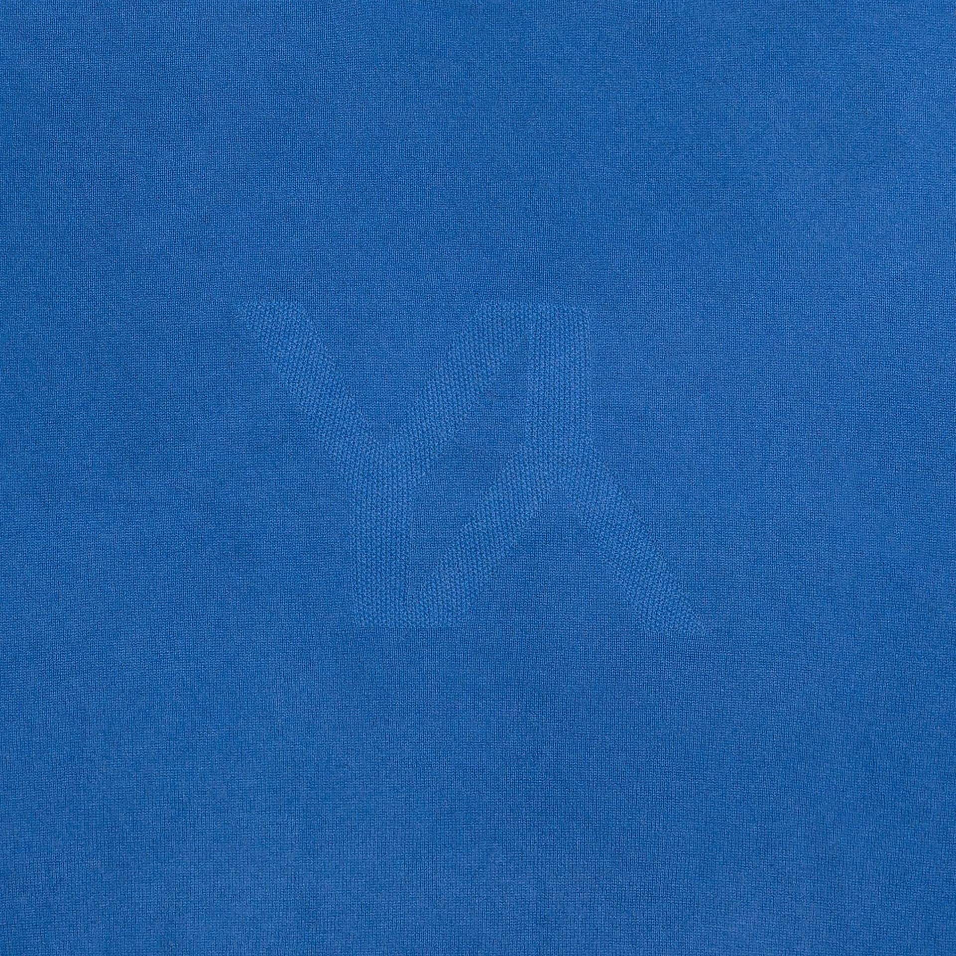 Boxy Sweater With YY Logo Cobalt made by YLIANA YEPEZ