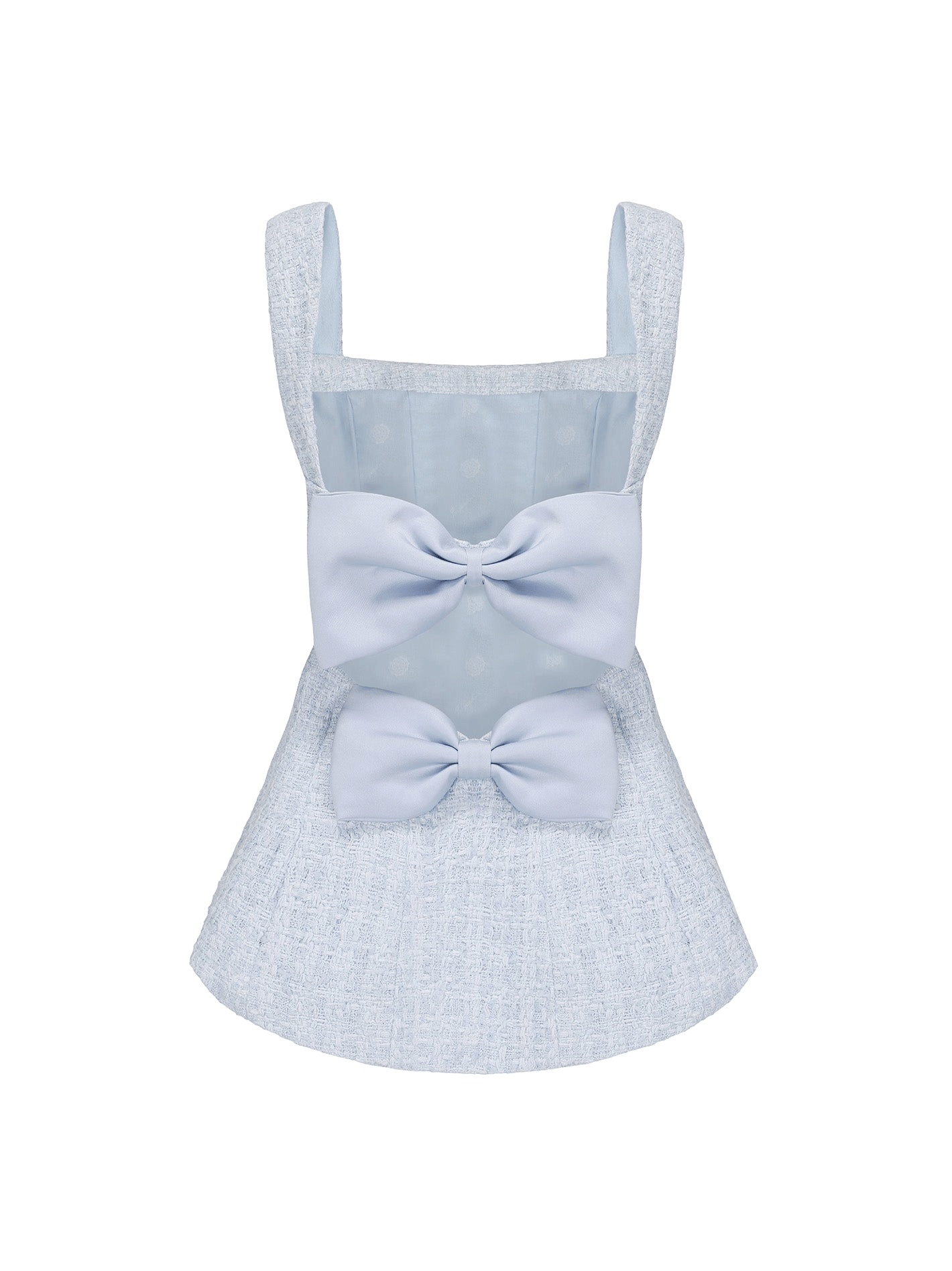 Anabella Bow Top (Blue Checkered) made by Nana Jacqueline