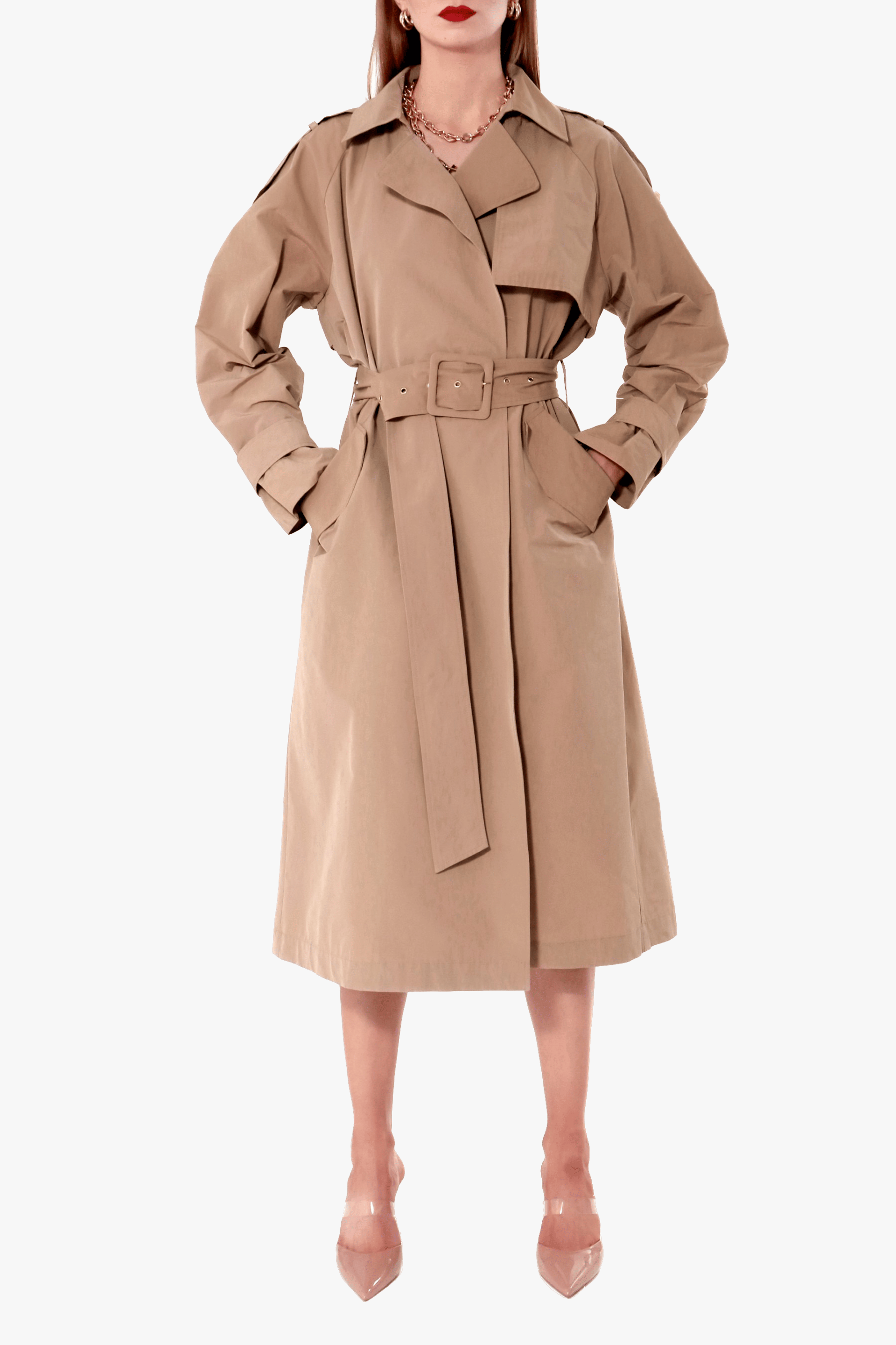 Trench Coat Sara Nougat made by HALEWSKI