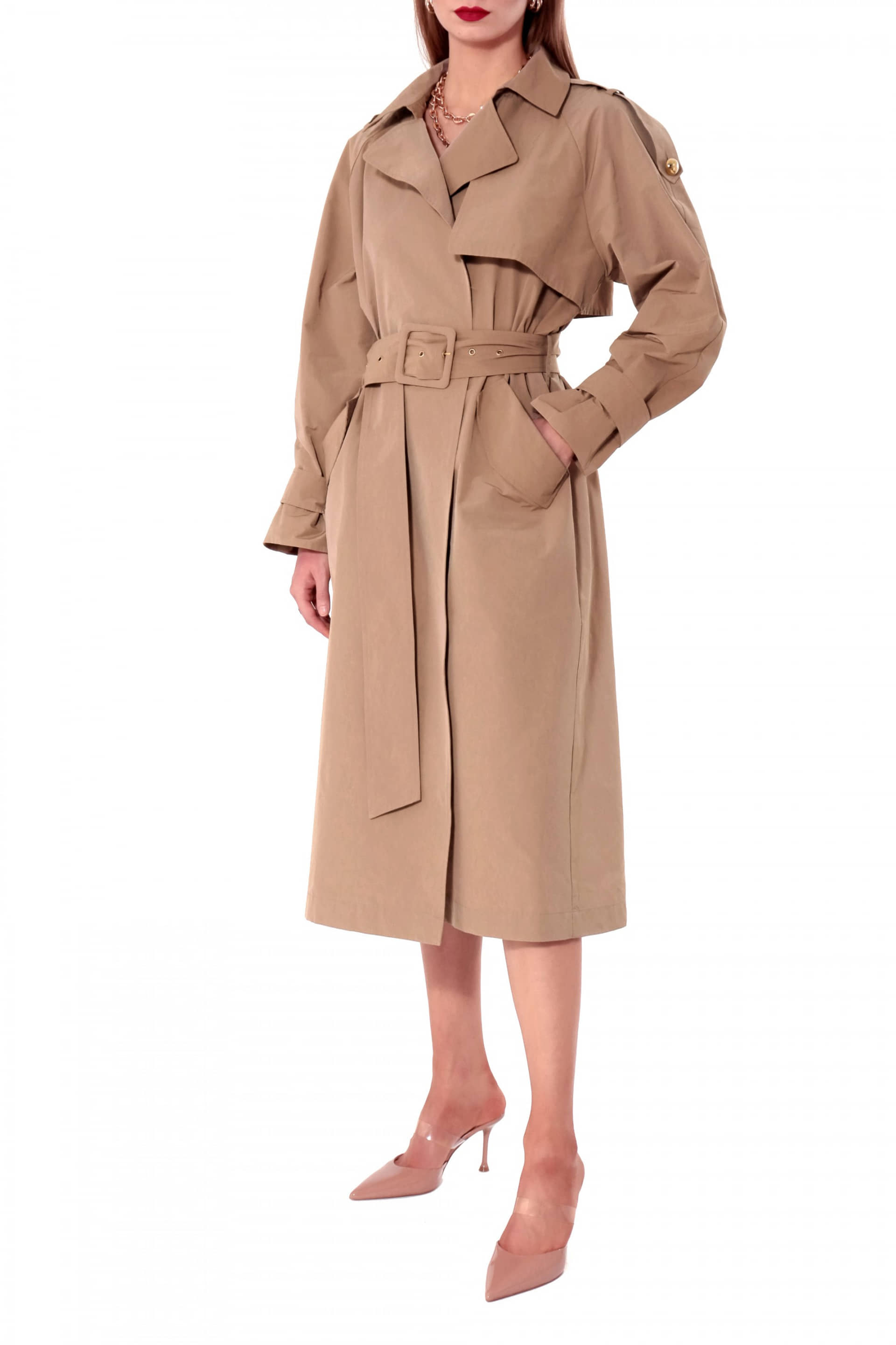 Trench Coat Sara Nougat made by HALEWSKI