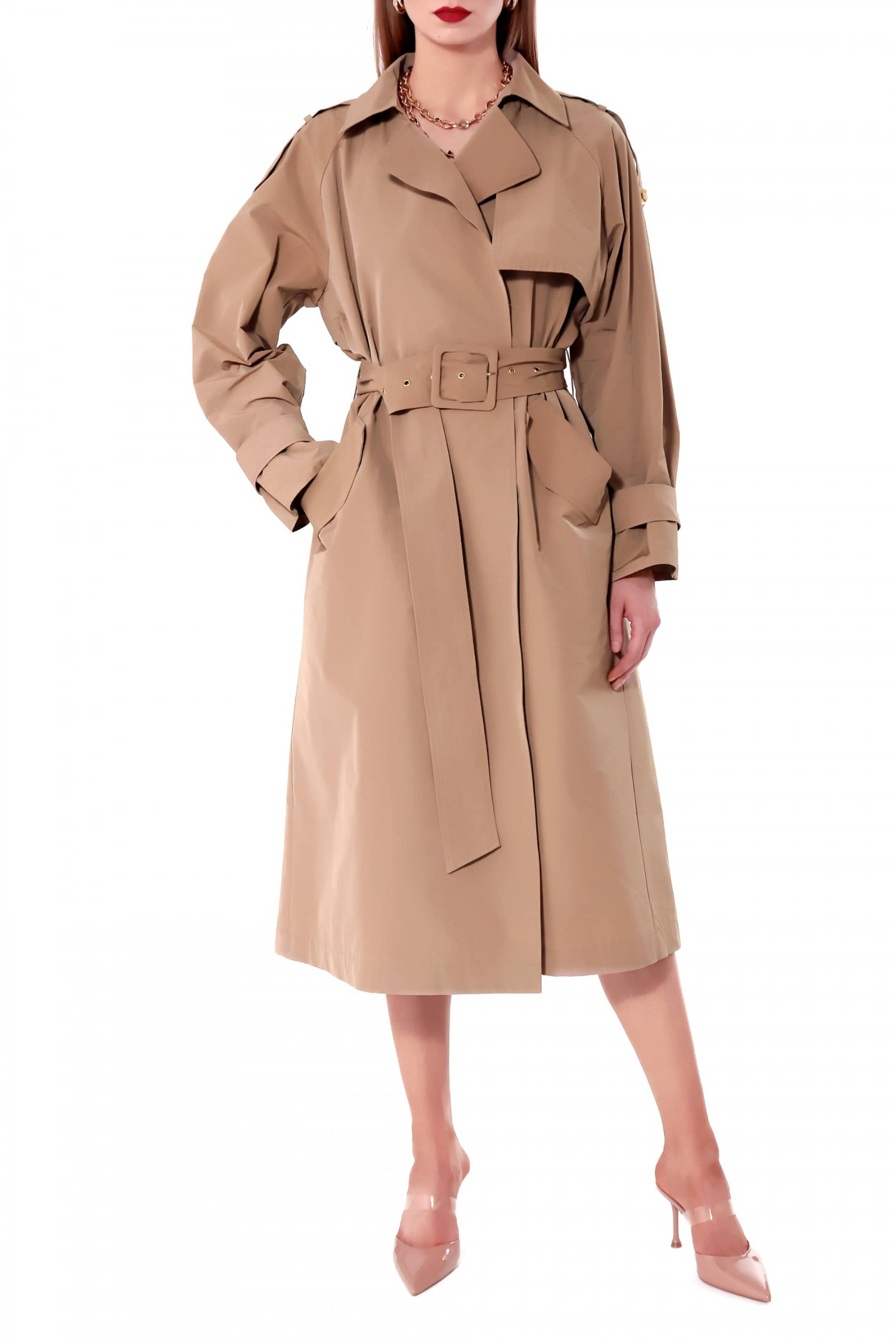 Trench Coat Sara Nougat made by HALEWSKI