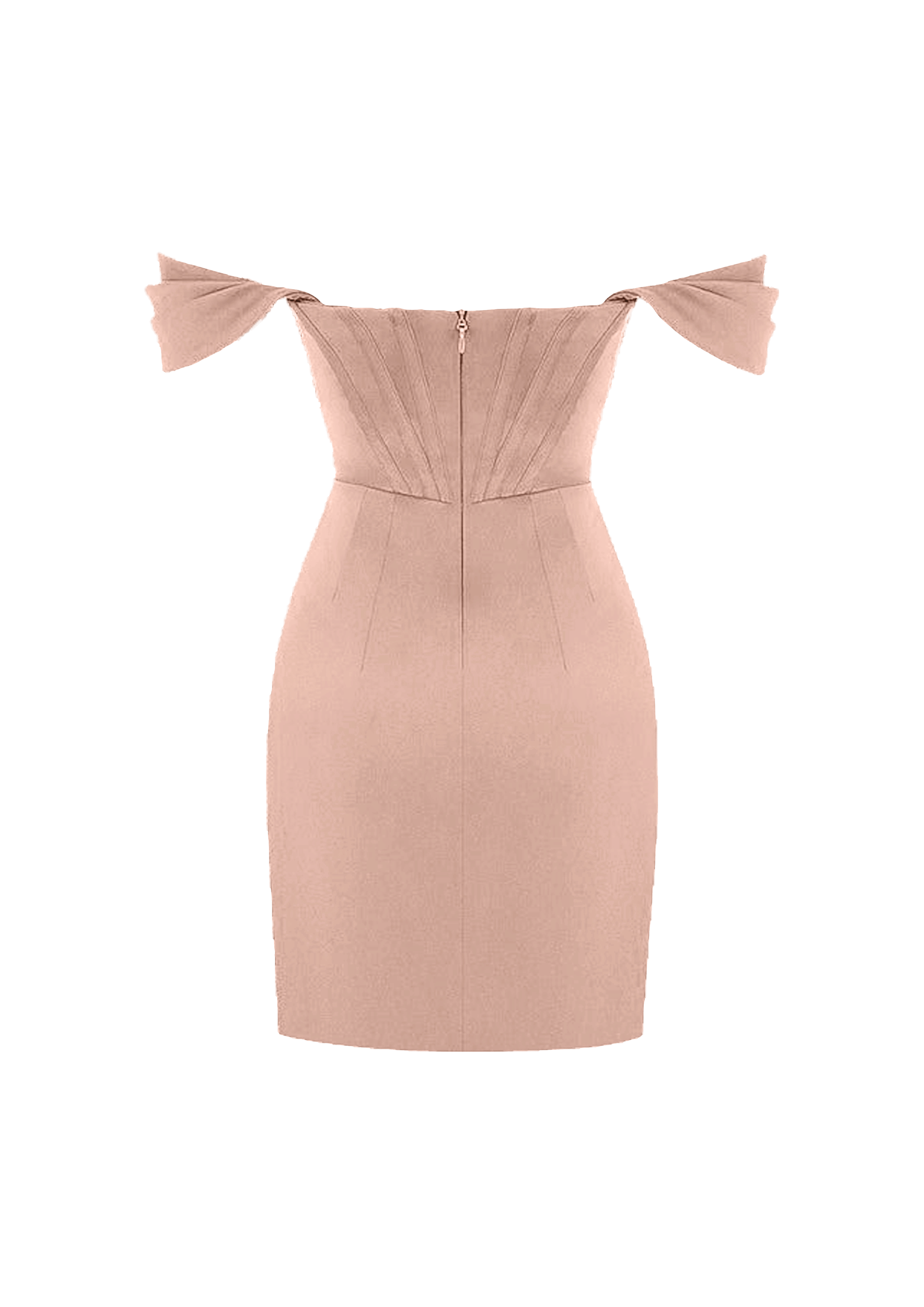 Jasmine Mini Dress - Nude in Beige made by Gigii's