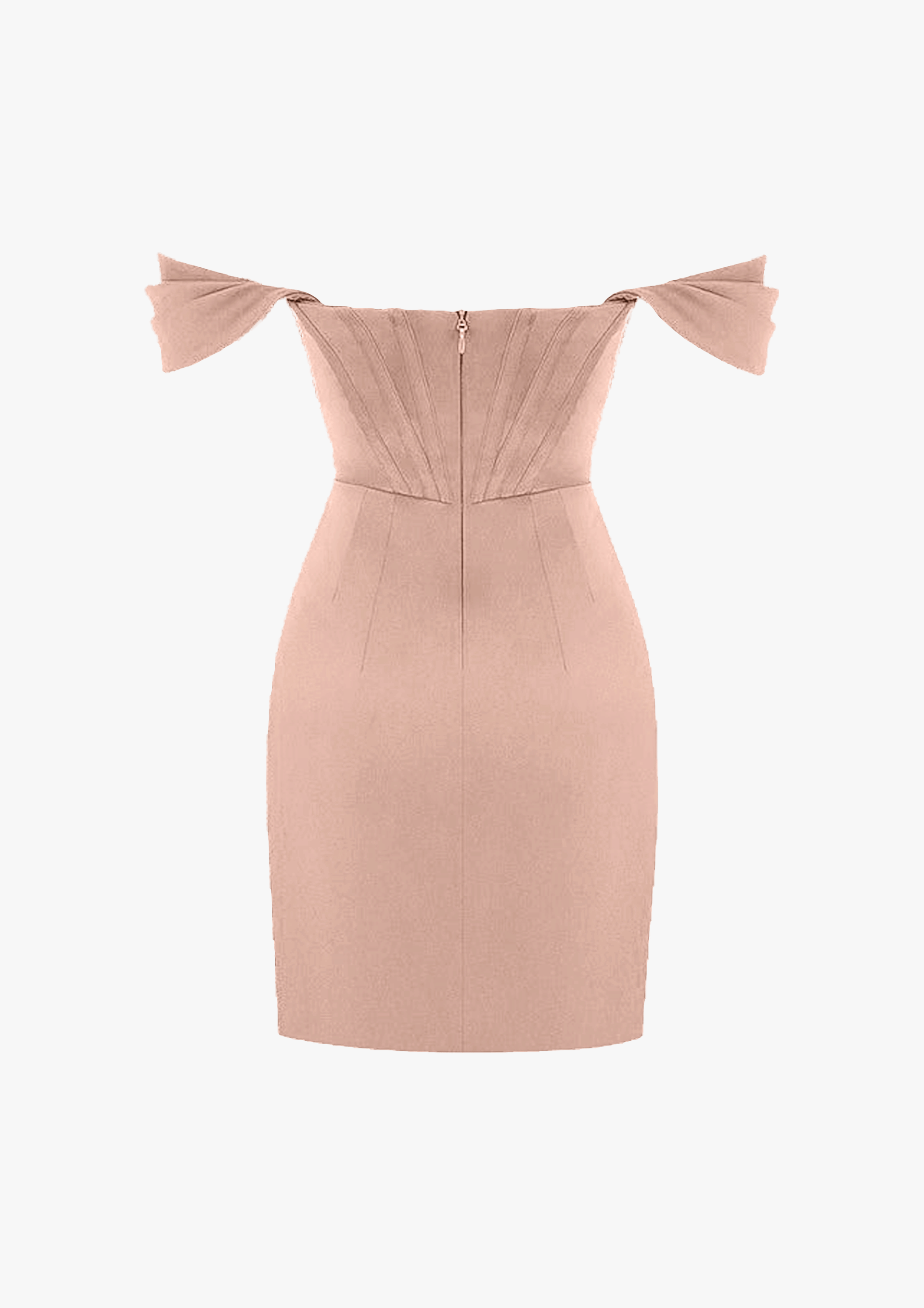 Jasmine Mini Dress - Nude in Beige made by Gigii's