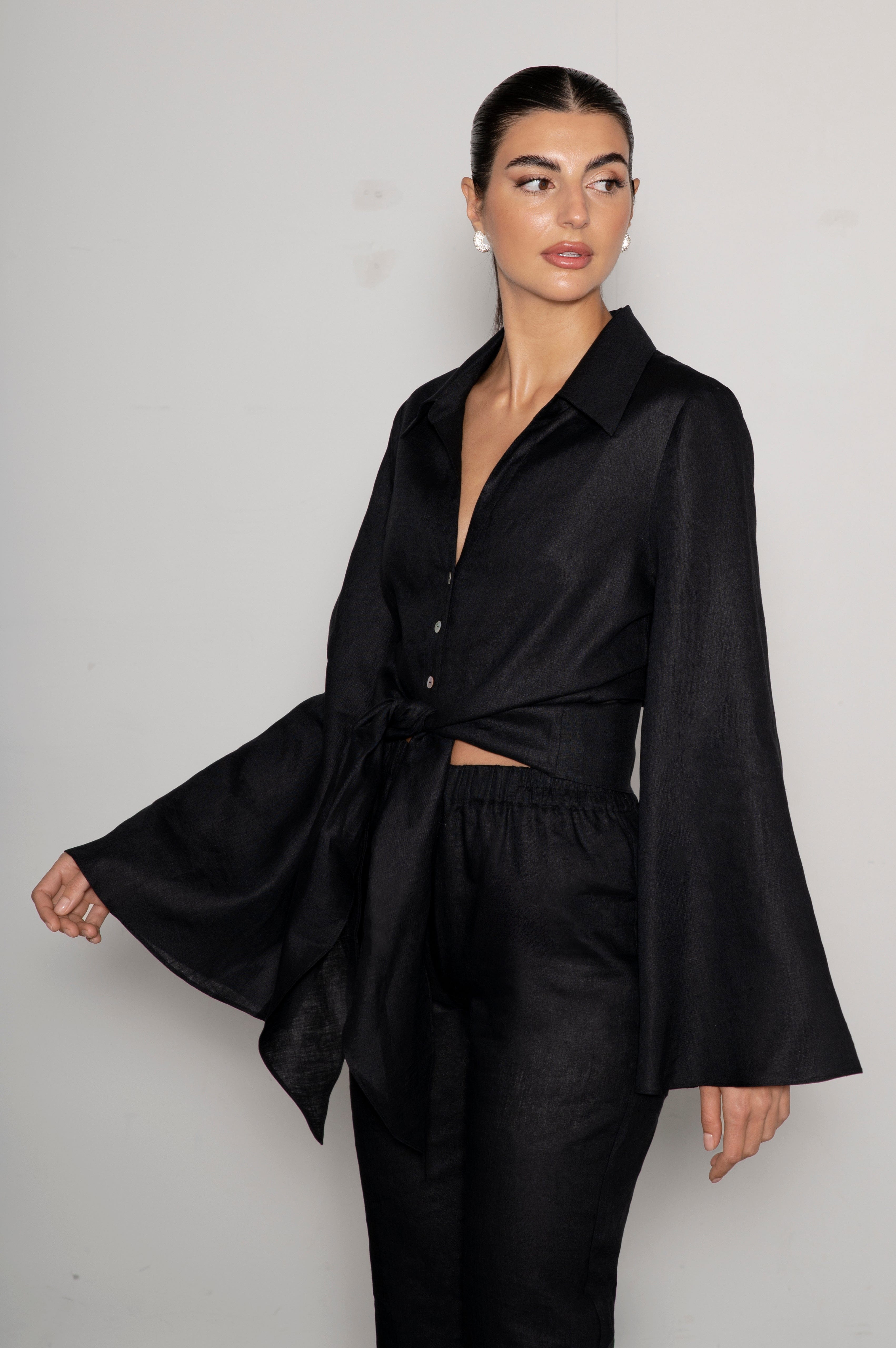 Adrienne shirt black made by MandiBreeze