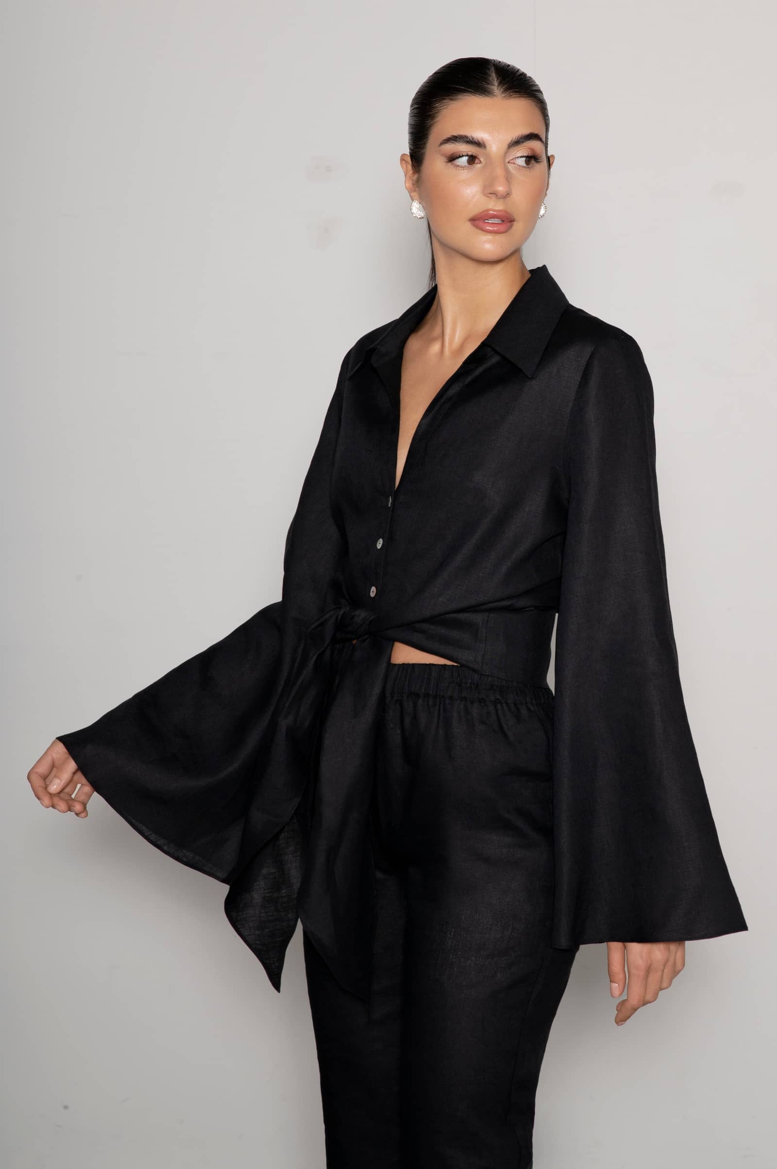 Adrienne shirt black made by MandiBreeze