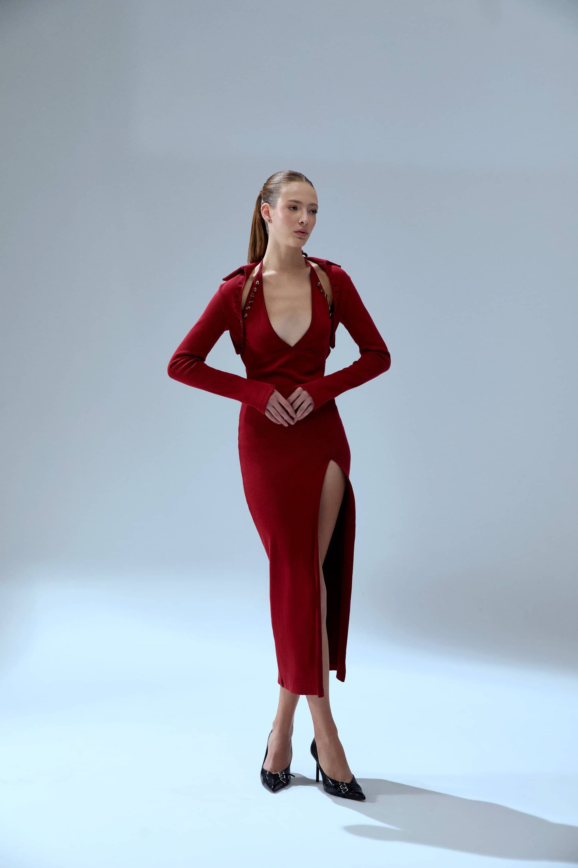 YOUR *ITCH 2 TONES RIB DRESS made by PCFG