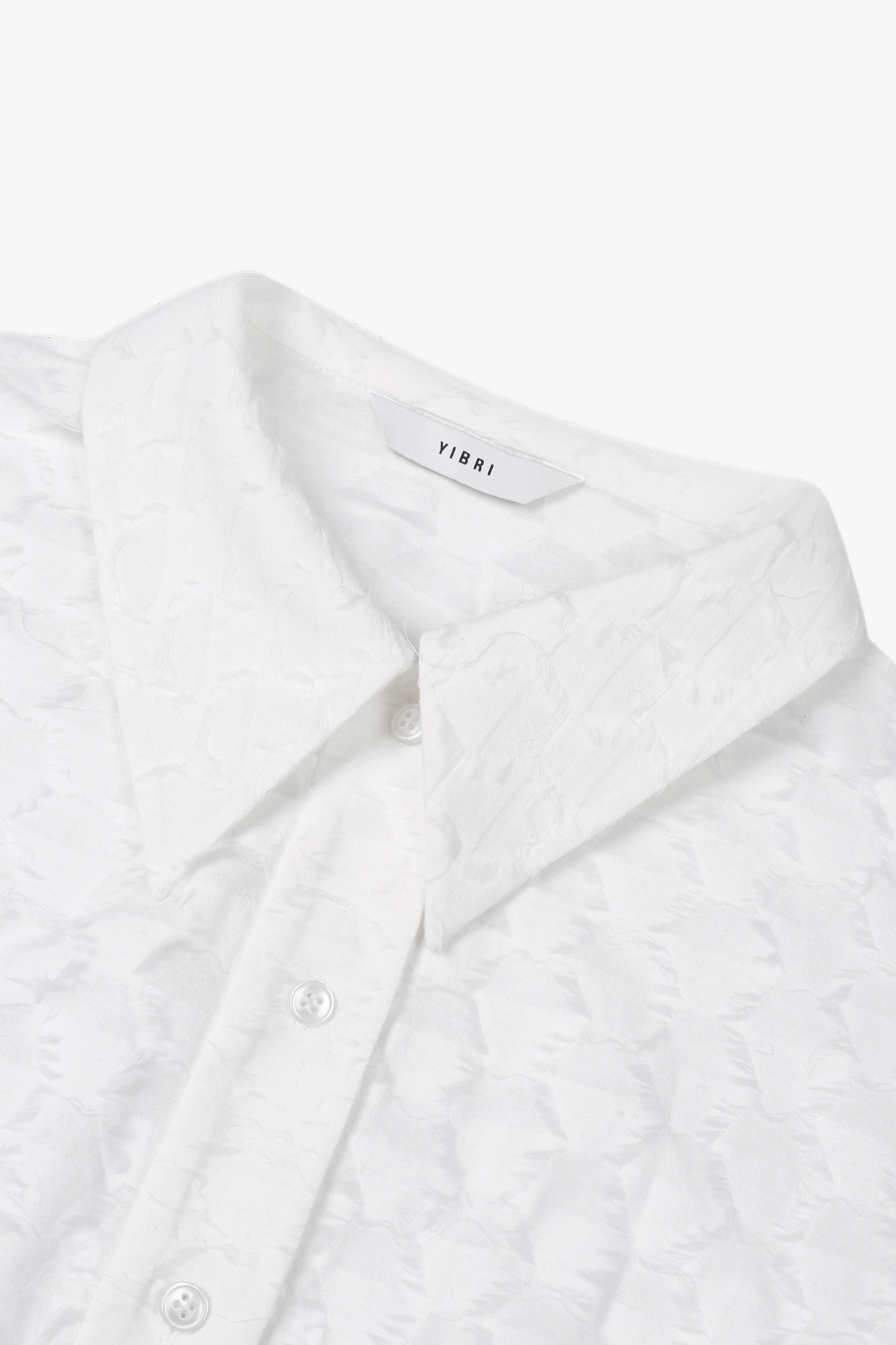 JACQUARD FRINGE SHIRT made by YIBRI