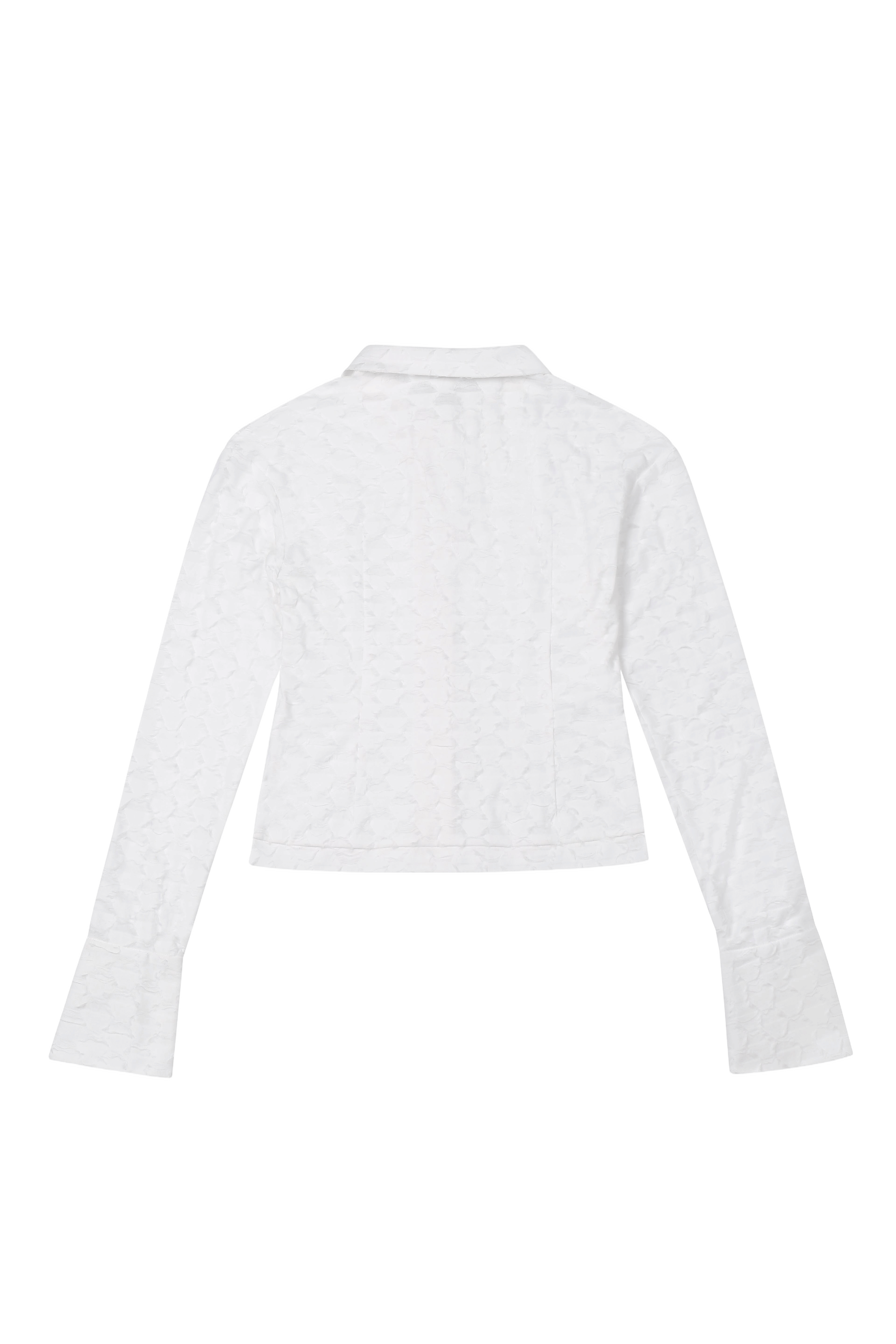 JACQUARD FRINGE SHIRT made by YIBRI