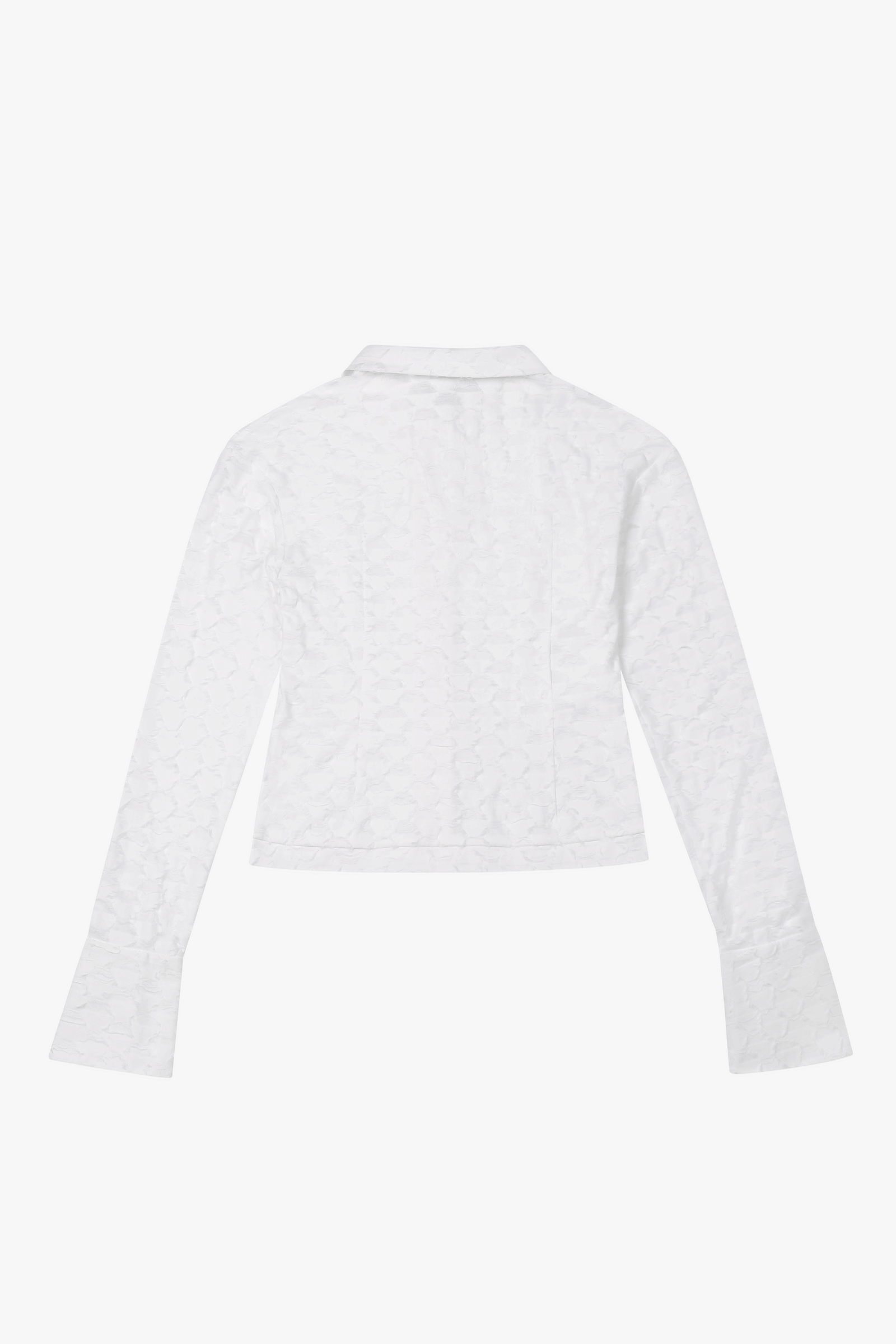 JACQUARD FRINGE SHIRT made by YIBRI