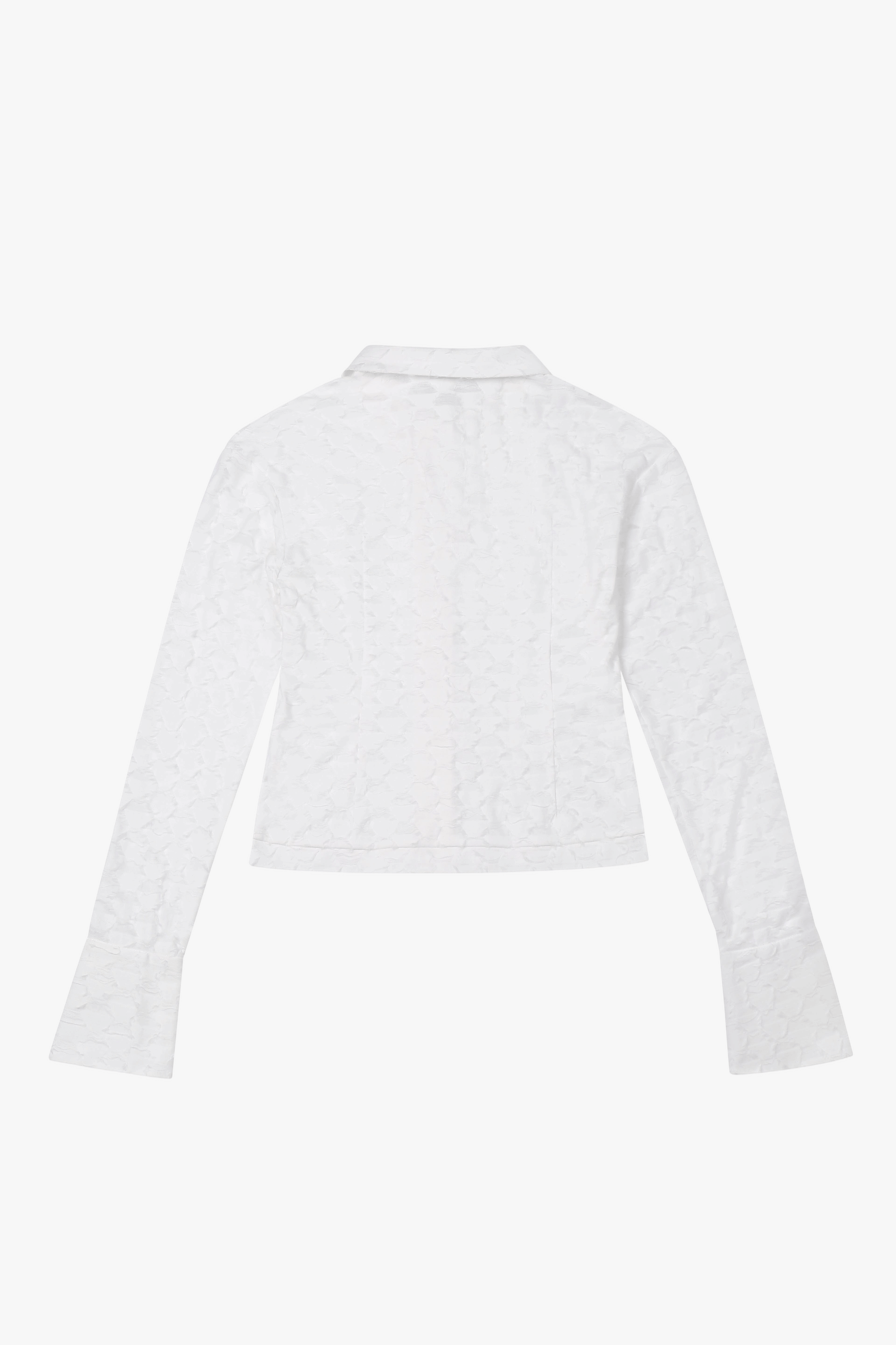 JACQUARD FRINGE SHIRT made by YIBRI