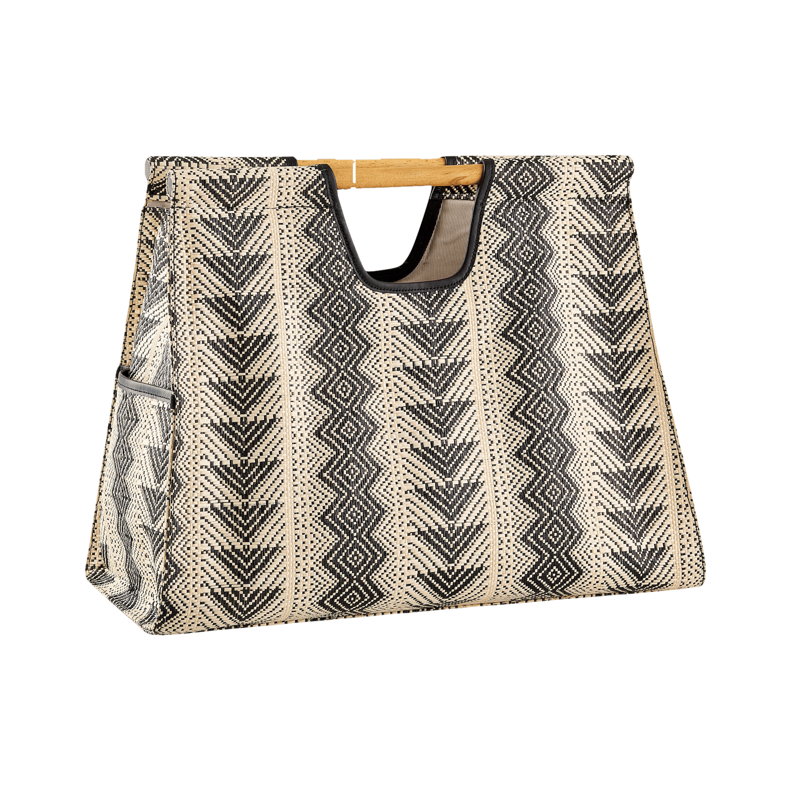 Frida Beach Bag Siyah Bej in Beige made by Maven Bag
