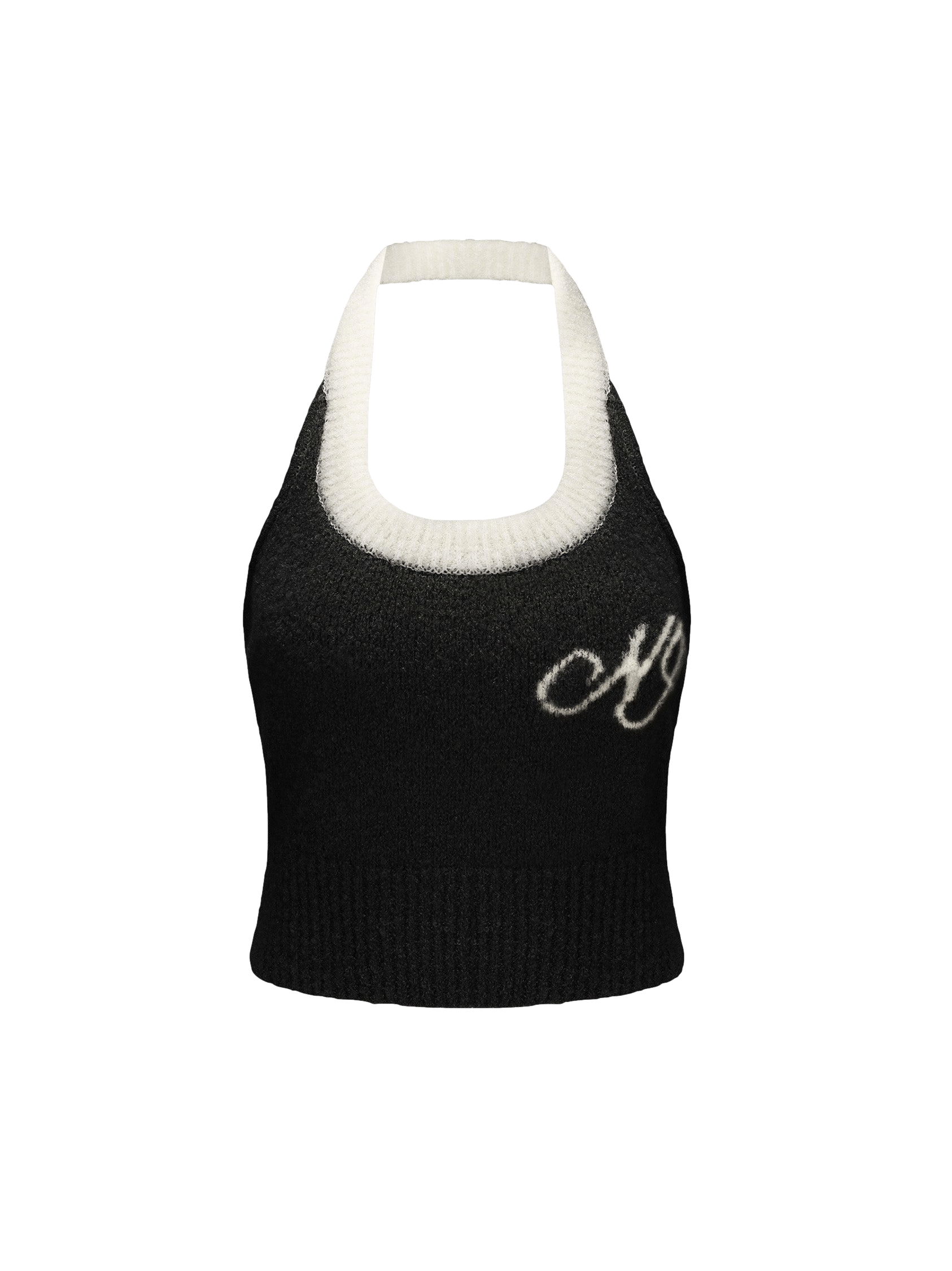 Macie Knit Halter Top (Black) (Final Sale) in Black made by Nana Jacqueline