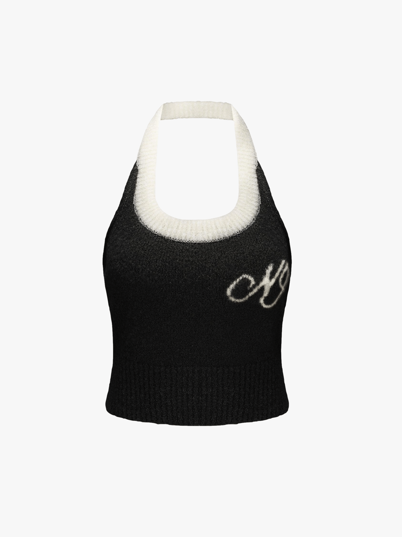 Macie Knit Halter Top (Black) (Final Sale) in Black made by Nana Jacqueline