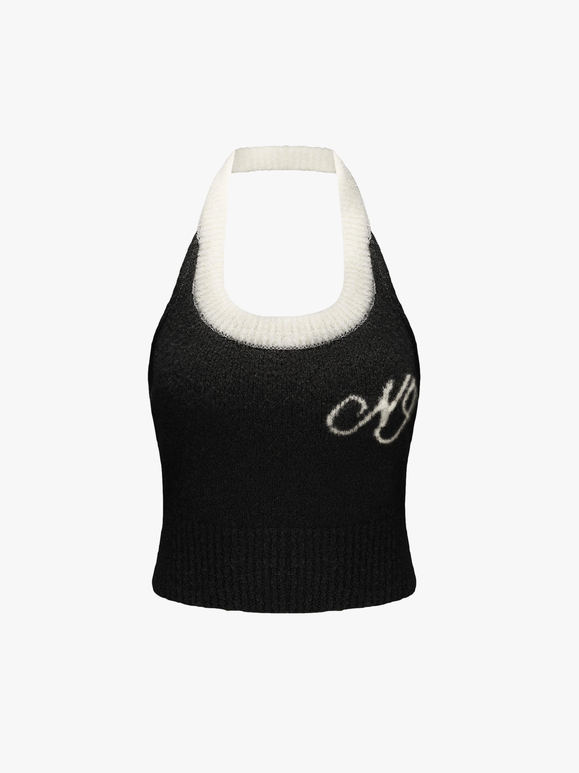 Macie Knit Halter Top (Black) (Final Sale) in Black made by Nana Jacqueline