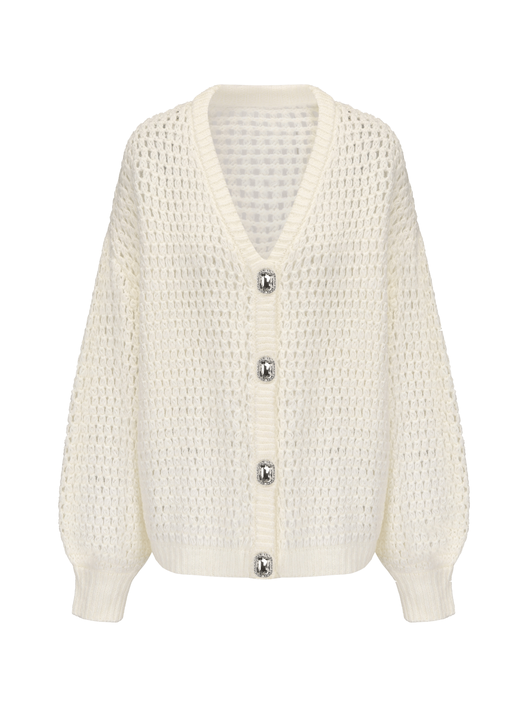 Alexis Cardigan + Scarf Set (White) made by Nana Jacqueline