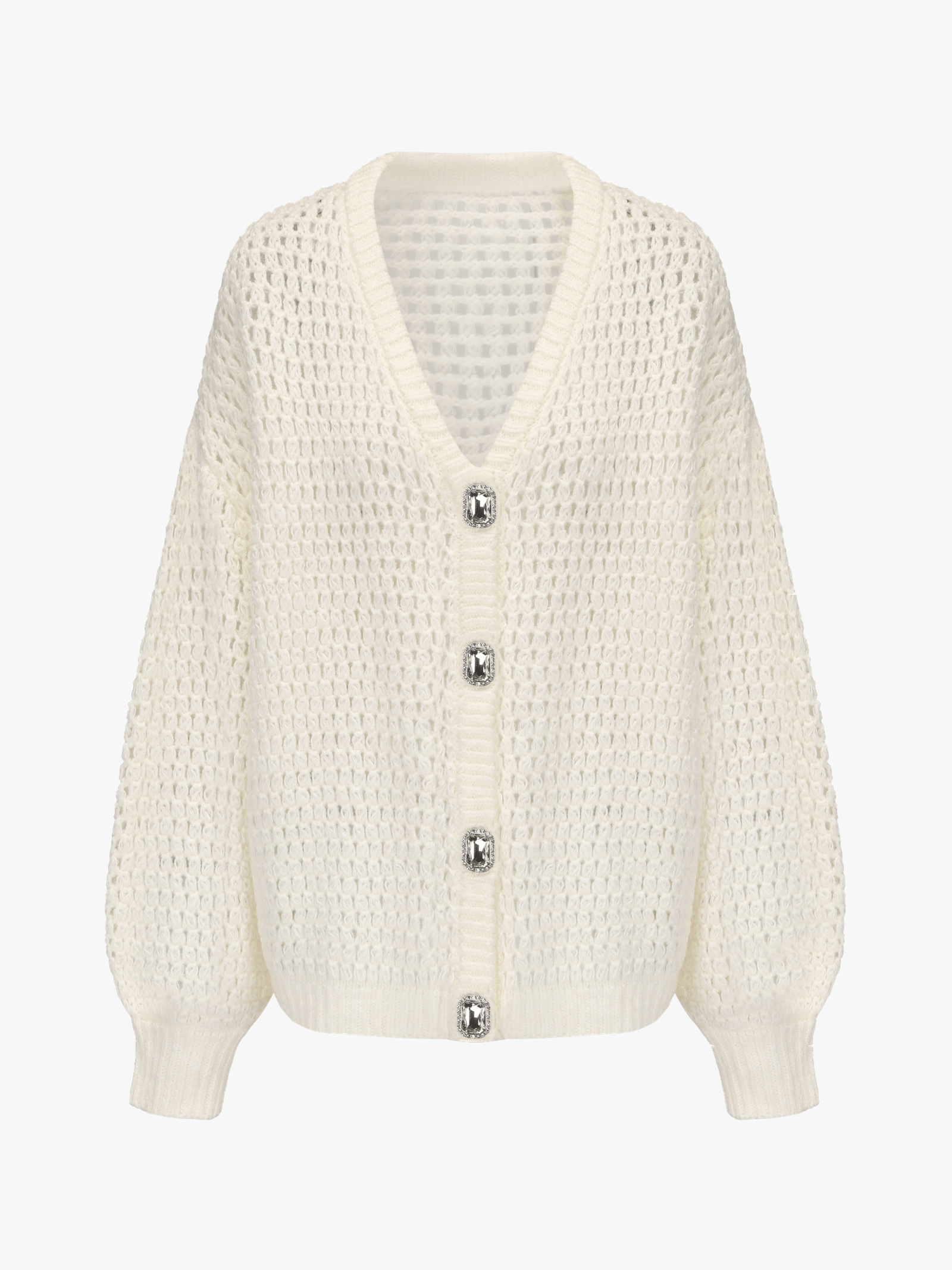 Alexis Cardigan + Scarf Set (White) made by Nana Jacqueline