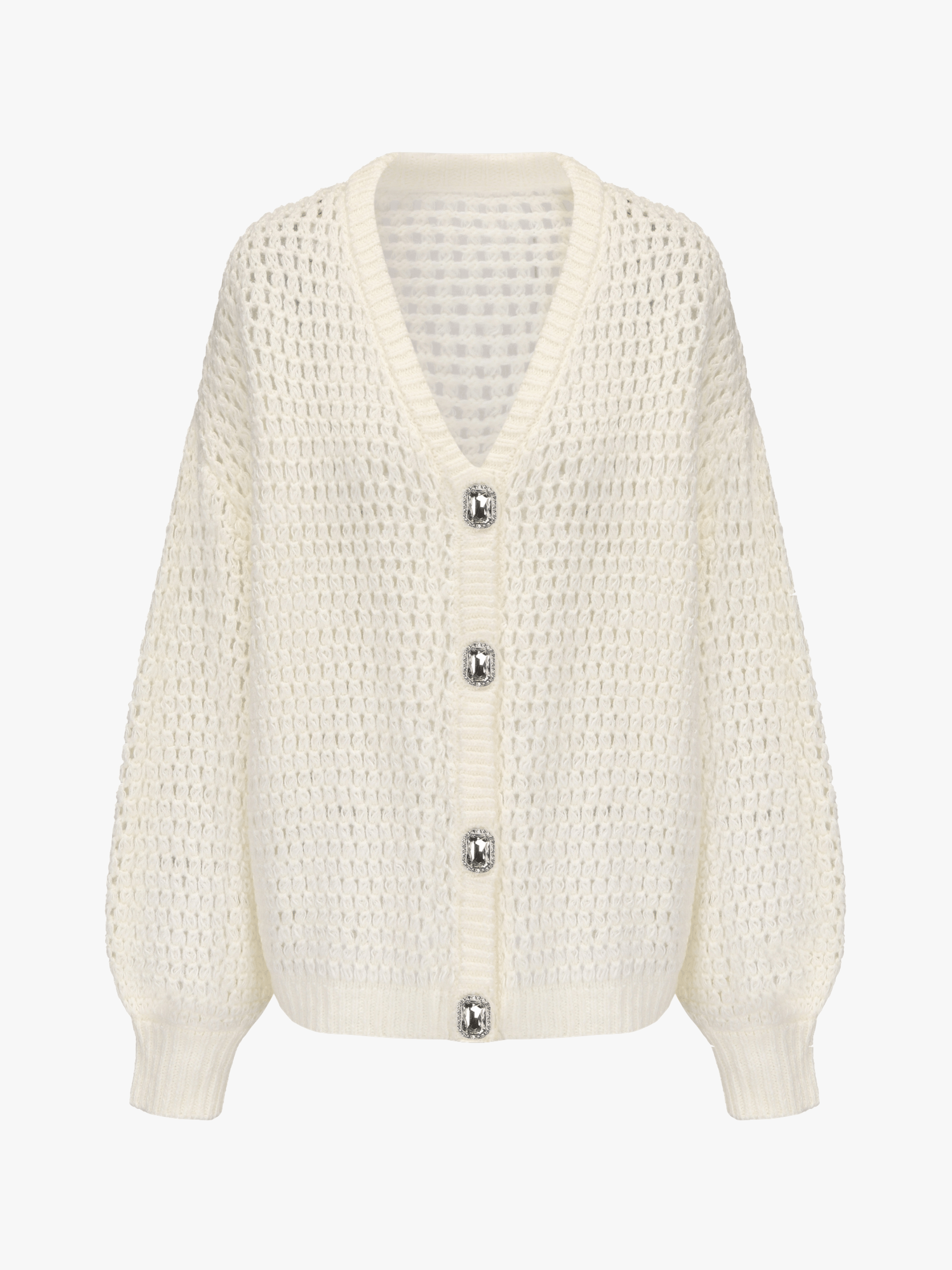 Alexis Cardigan + Scarf Set (White) made by Nana Jacqueline