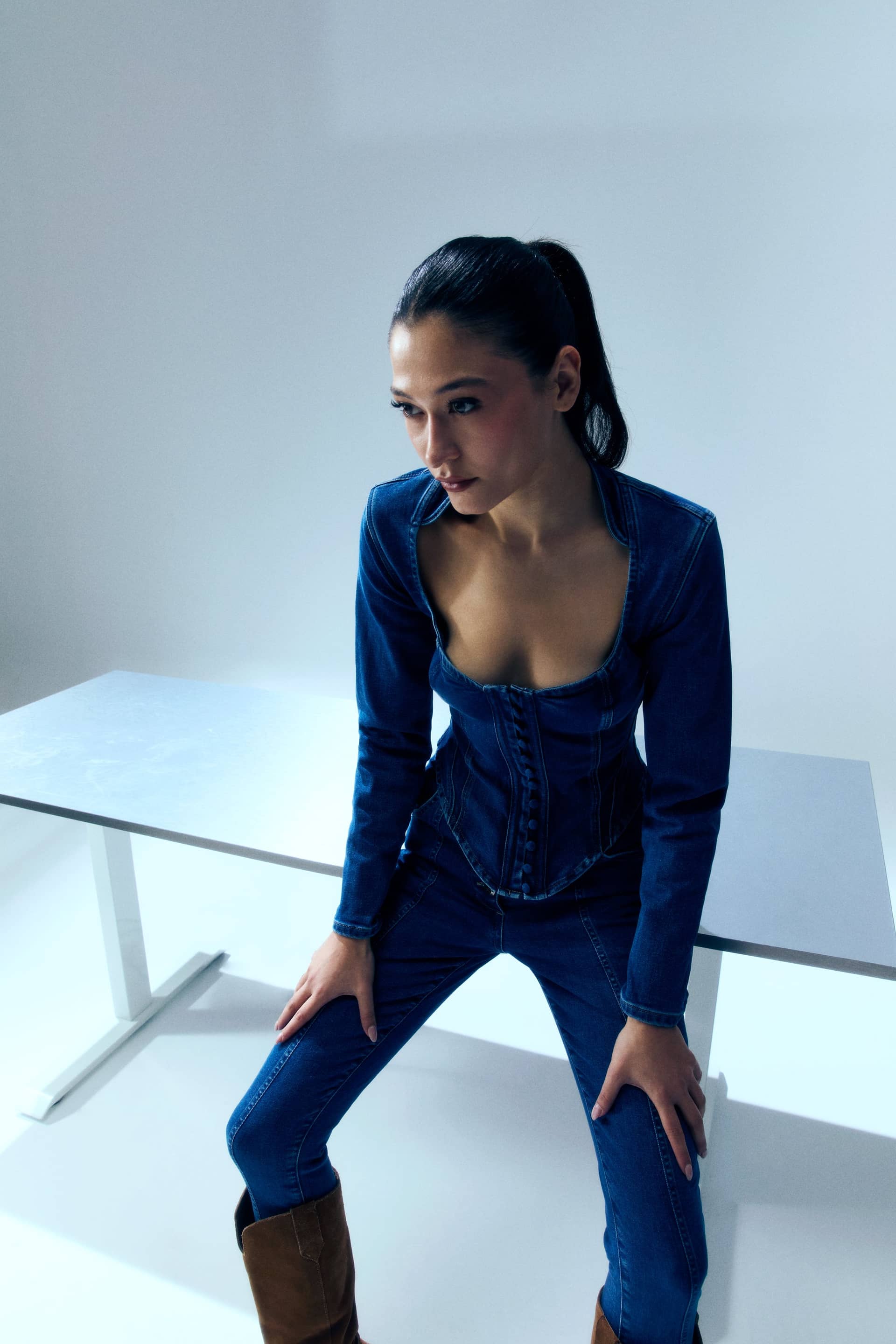 YOUR *ITCH CORSET DENIM CORSET TOP made by PCFG