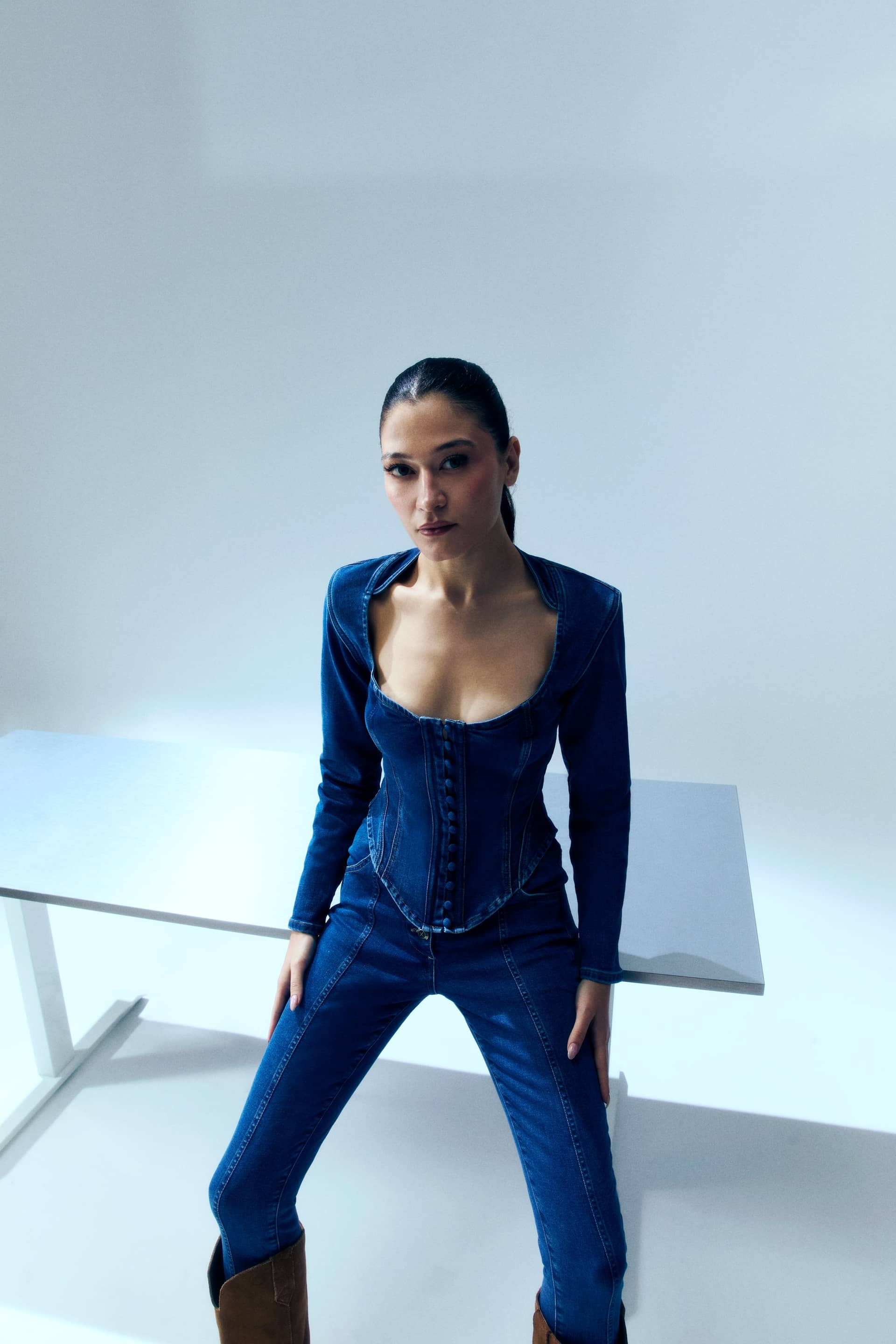 YOUR *ITCH CORSET DENIM CORSET TOP made by PCFG