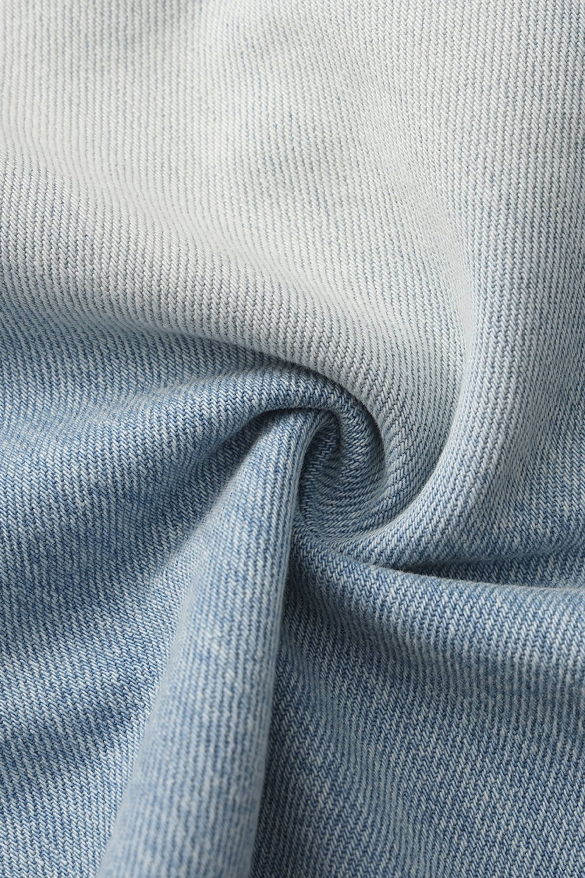 Ava Low-Rise Light Blue Straight Leg Jeans made by Nana Jacqueline