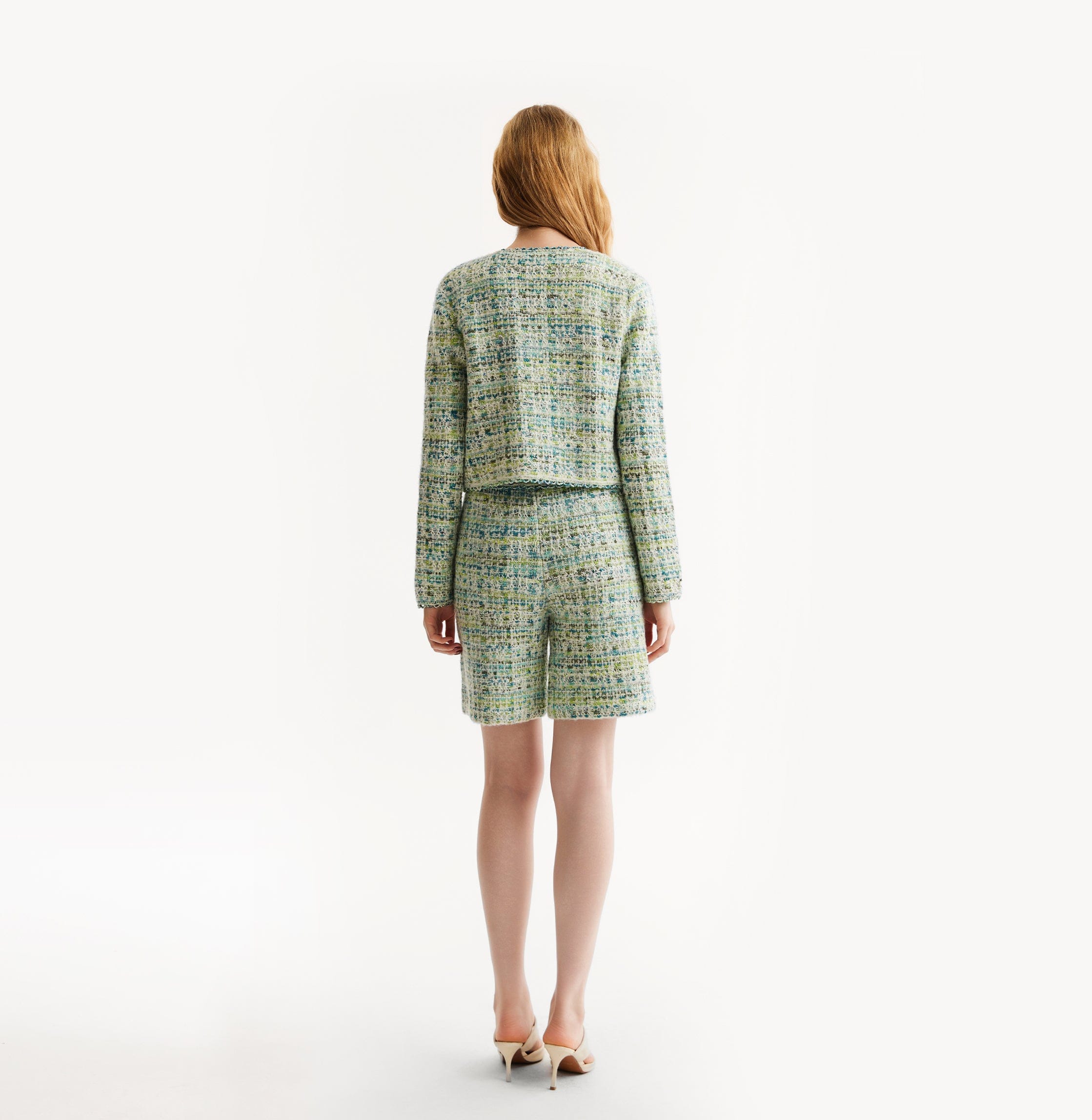 CHECK TWEED BERMUDA SHORTS made by CRUSH Collection