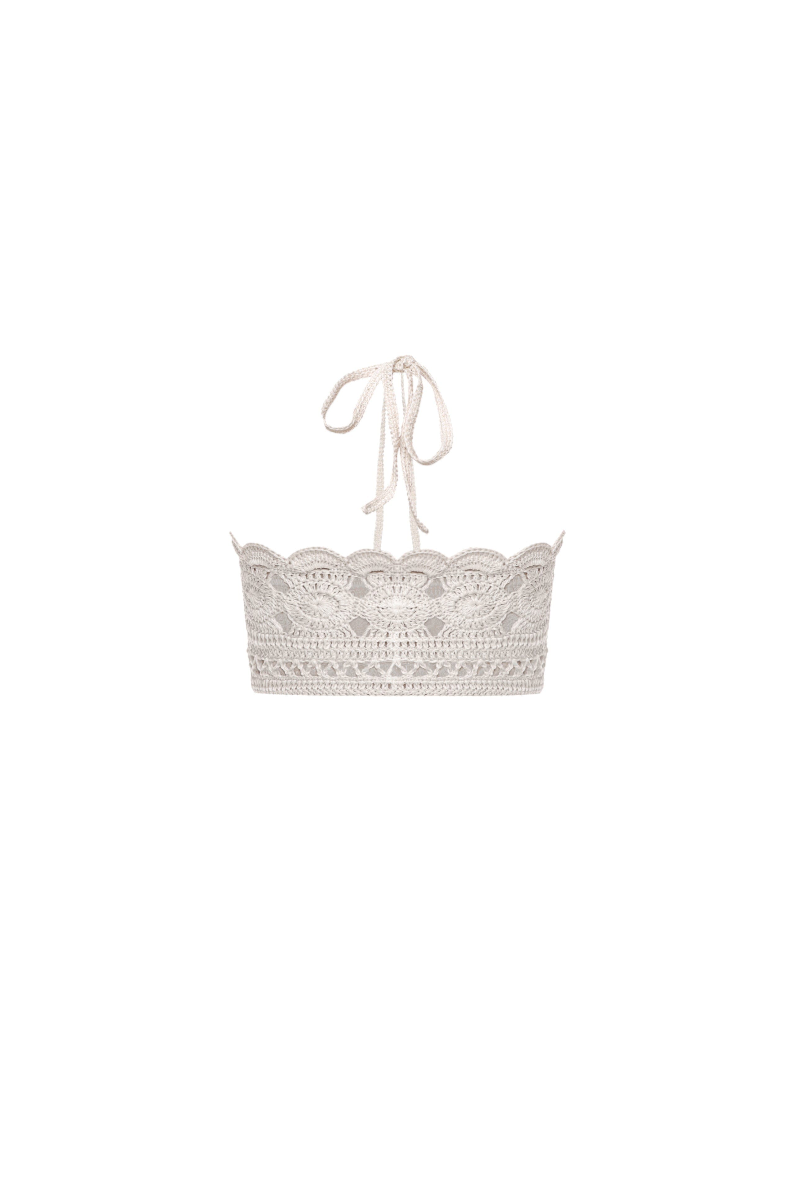 Knitted white top made by A.M.G