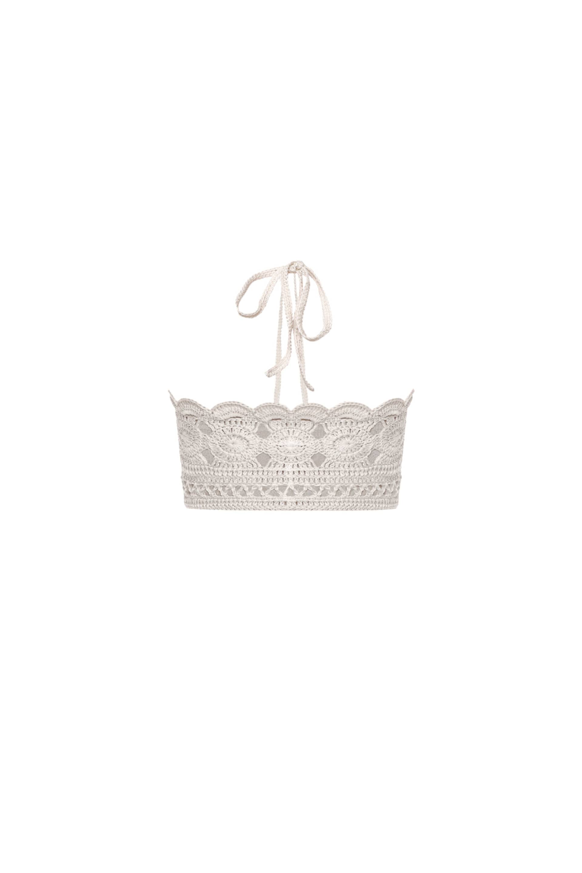 Knitted white top made by A.M.G