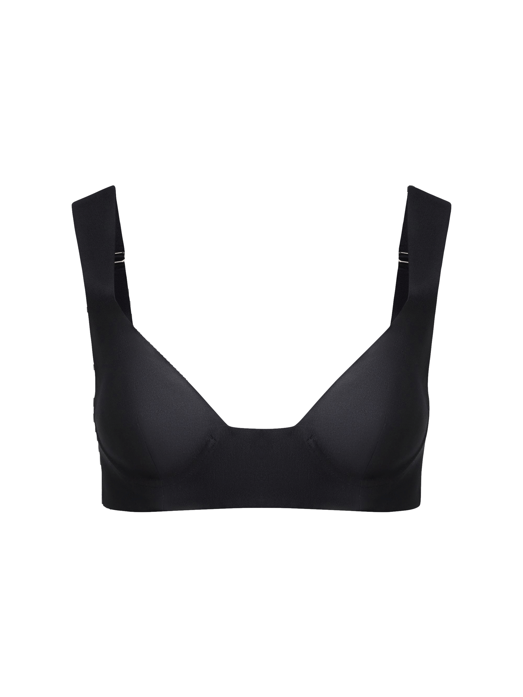 STRUCTURED SILK AND WOOL-BLEND BRALETTE TOP made by NDS The Label