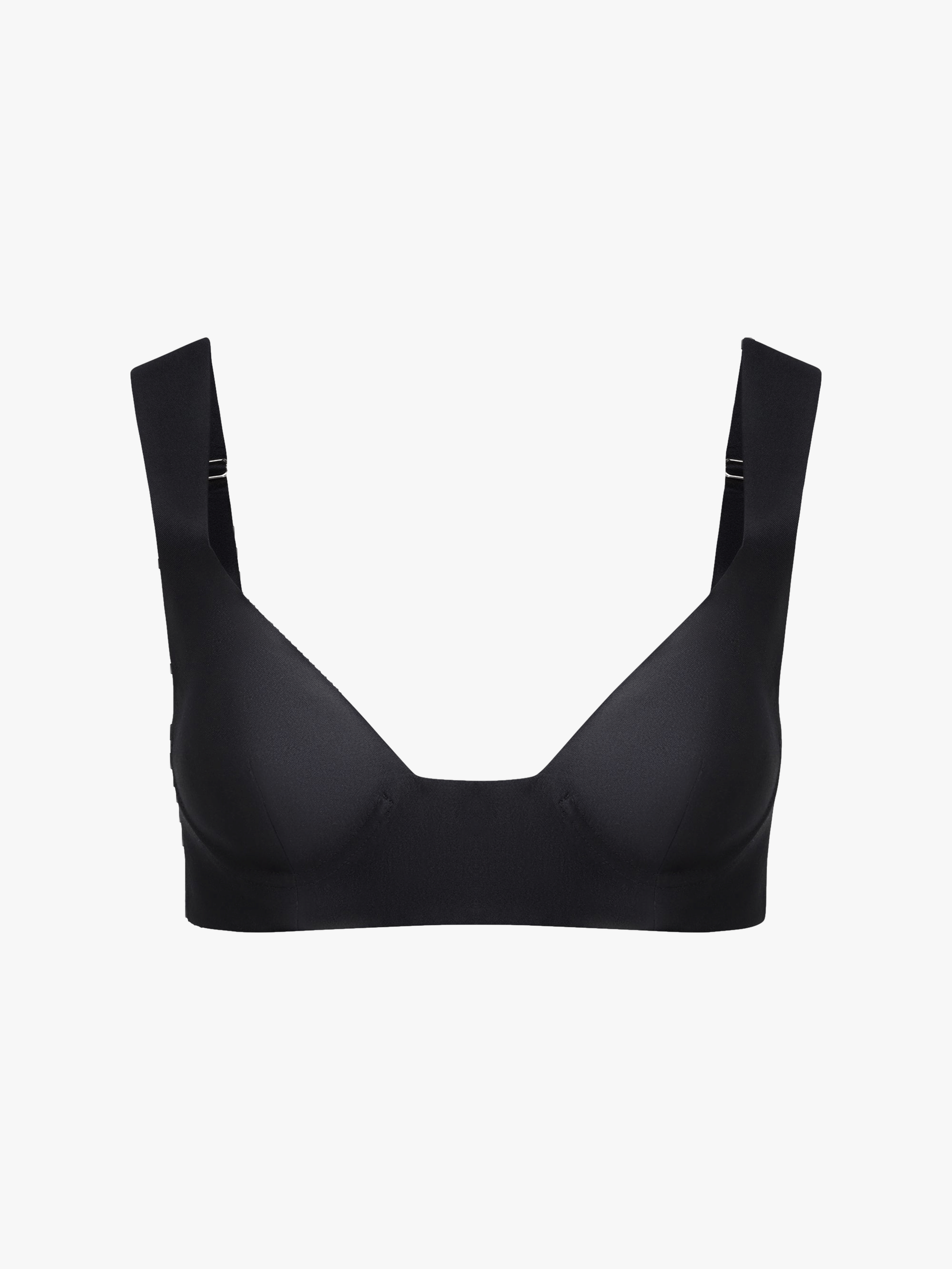 STRUCTURED SILK AND WOOL-BLEND BRALETTE TOP made by NDS The Label