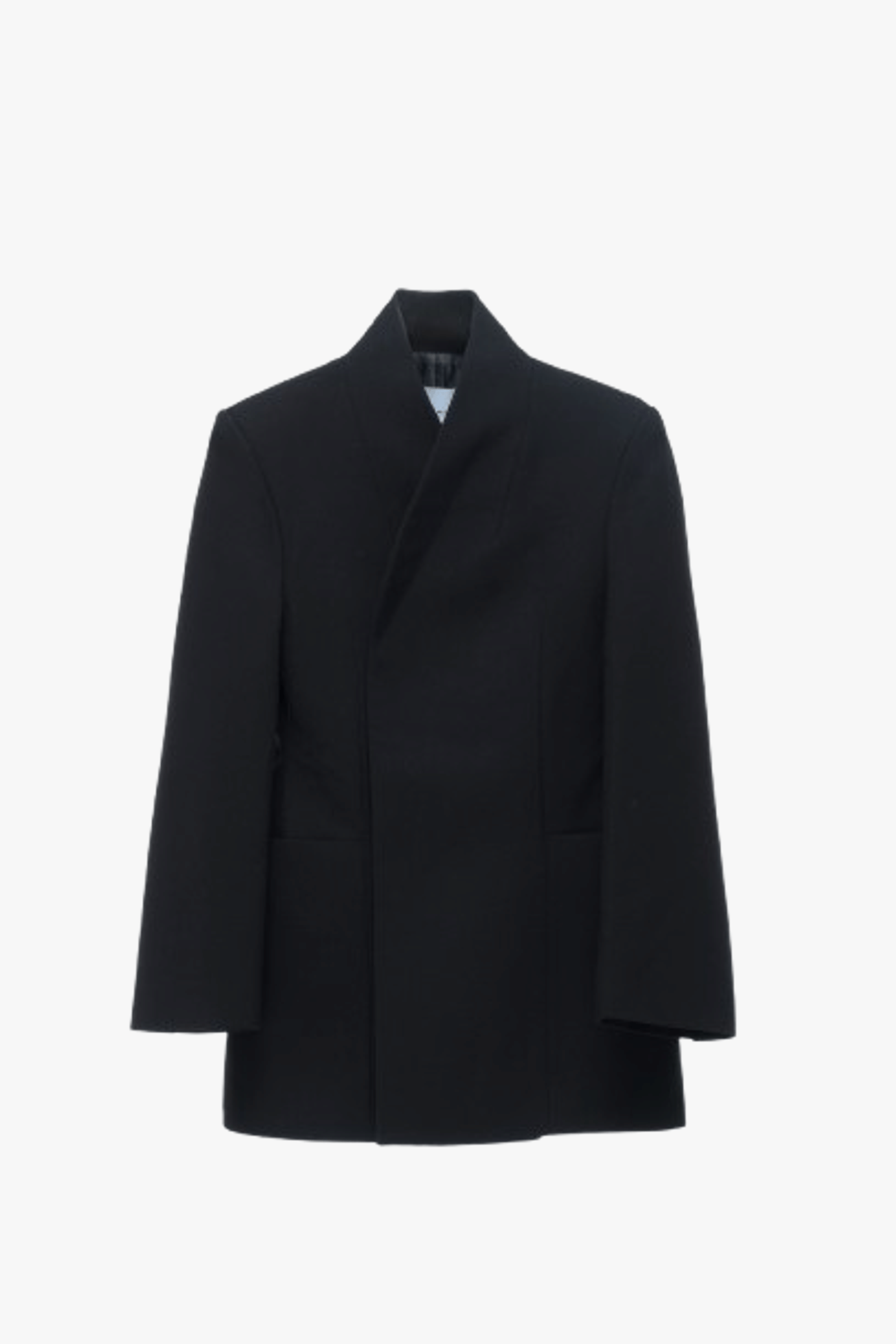 High collar wrap blazer made by AFTERHOURS