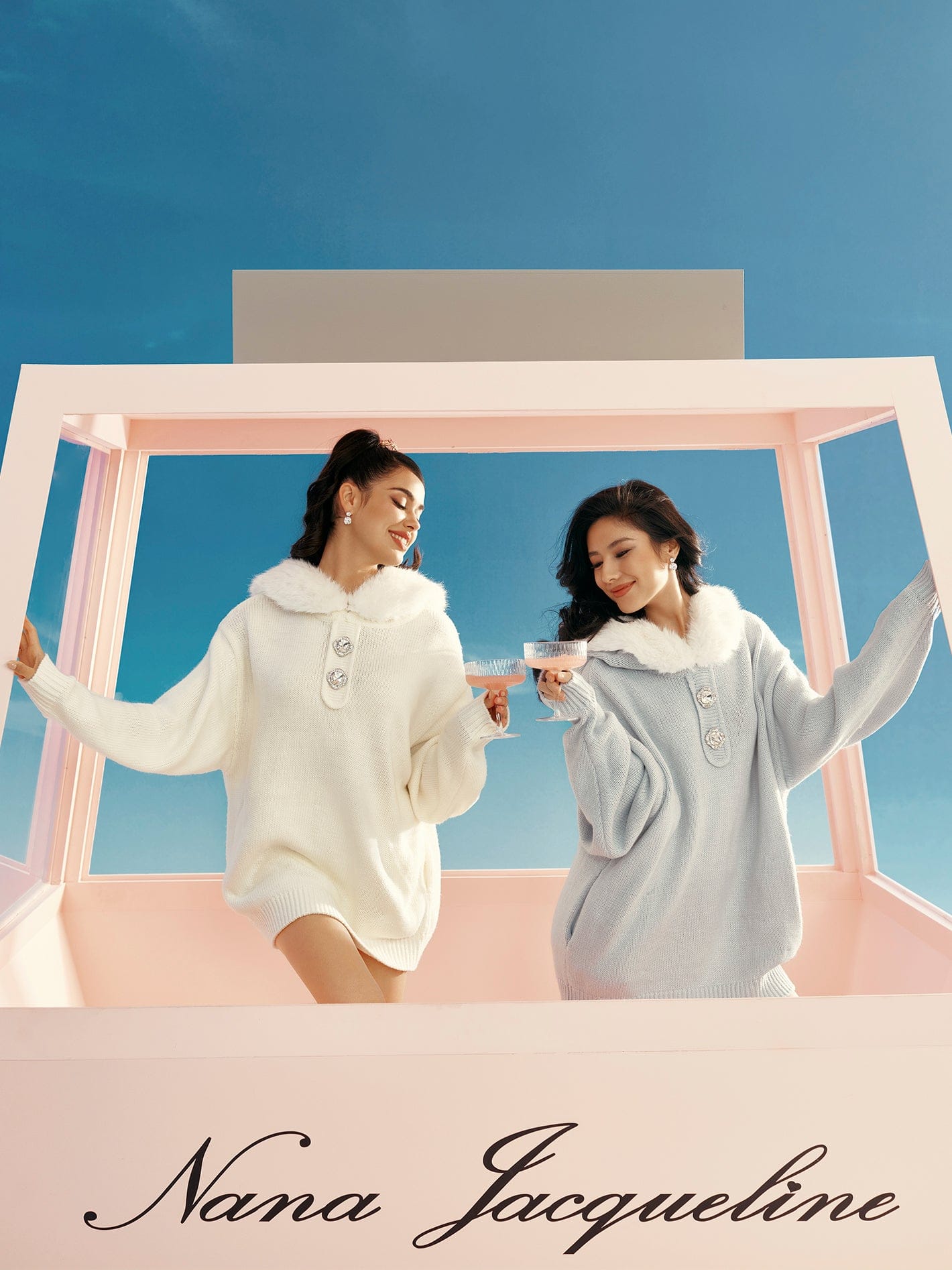 Ava Fur Sweatshirt (White) made by Nana Jacqueline