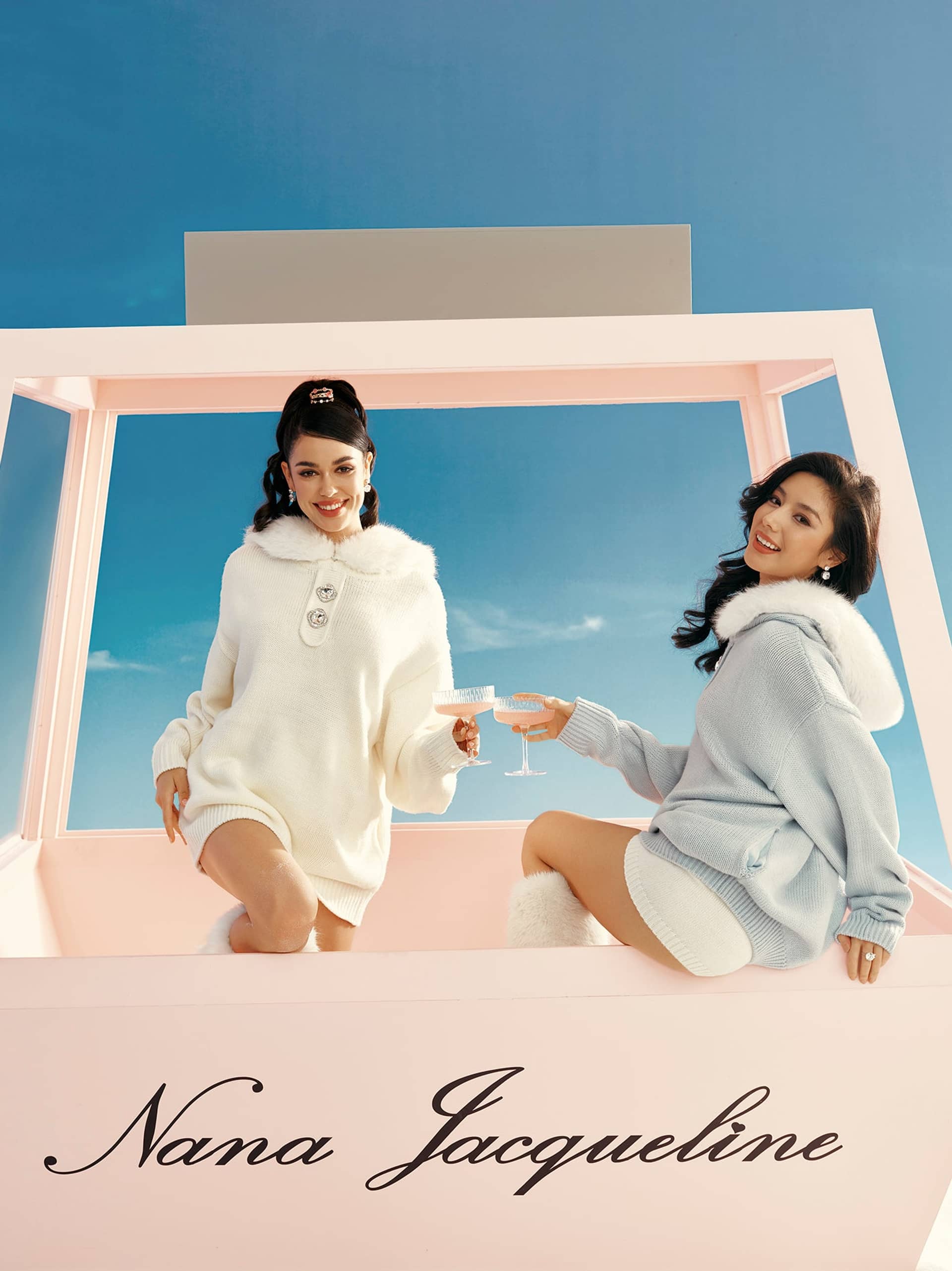 Ava Fur Sweatshirt (White) made by Nana Jacqueline