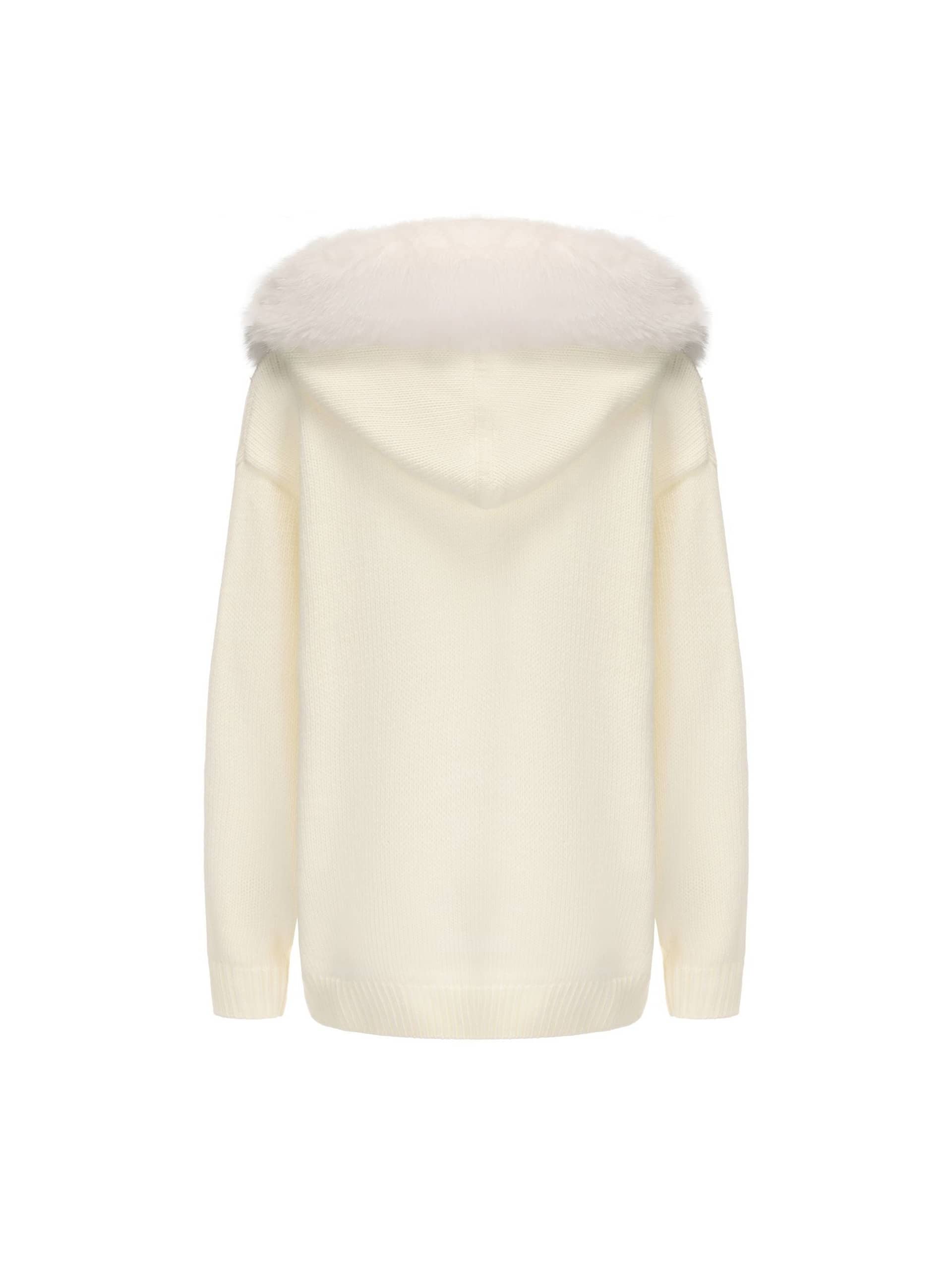 Ava Fur Sweatshirt (White) made by Nana Jacqueline