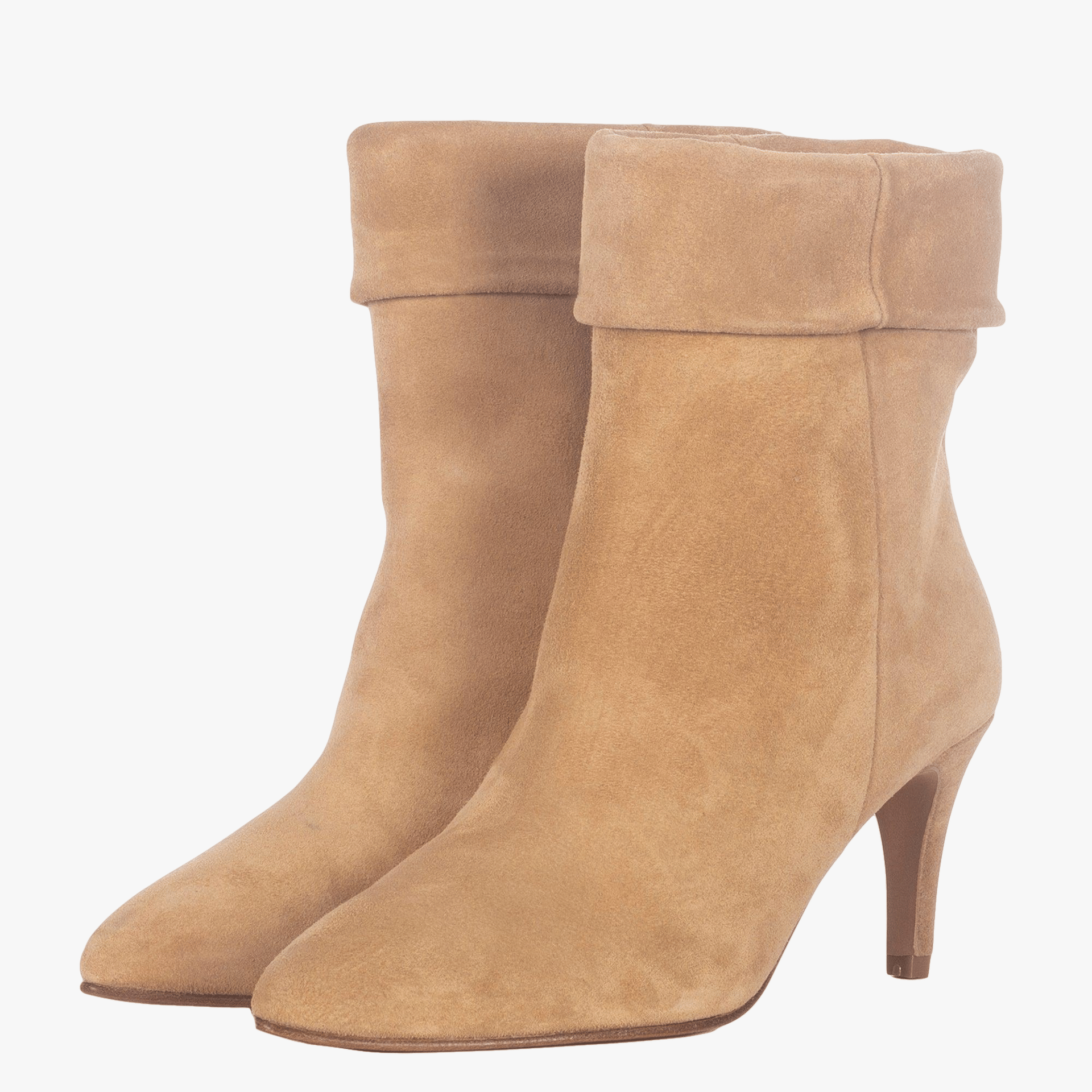 SAND SUEDE ANKLE BOOTS in Brown made by Toral