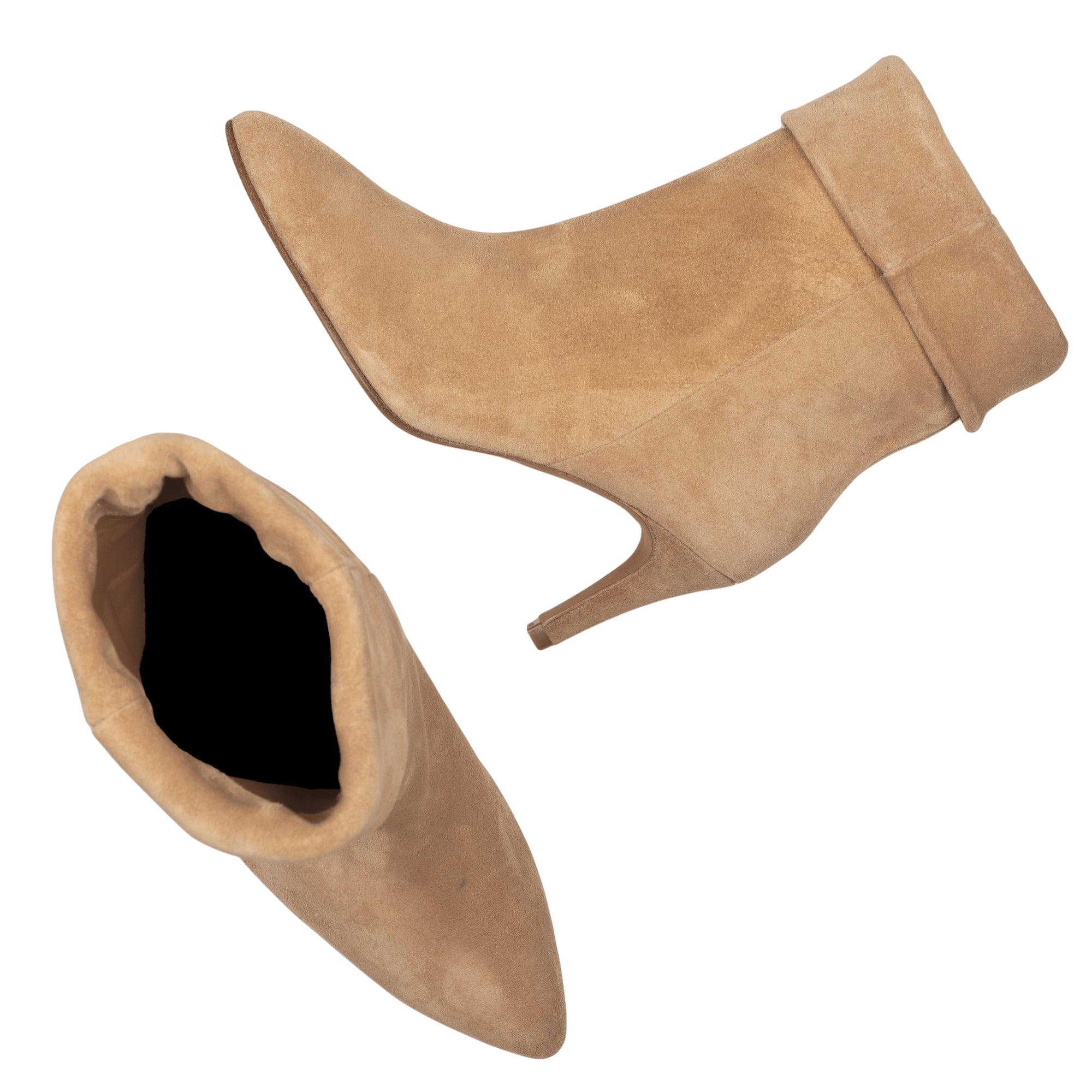 SAND SUEDE ANKLE BOOTS in Brown made by Toral