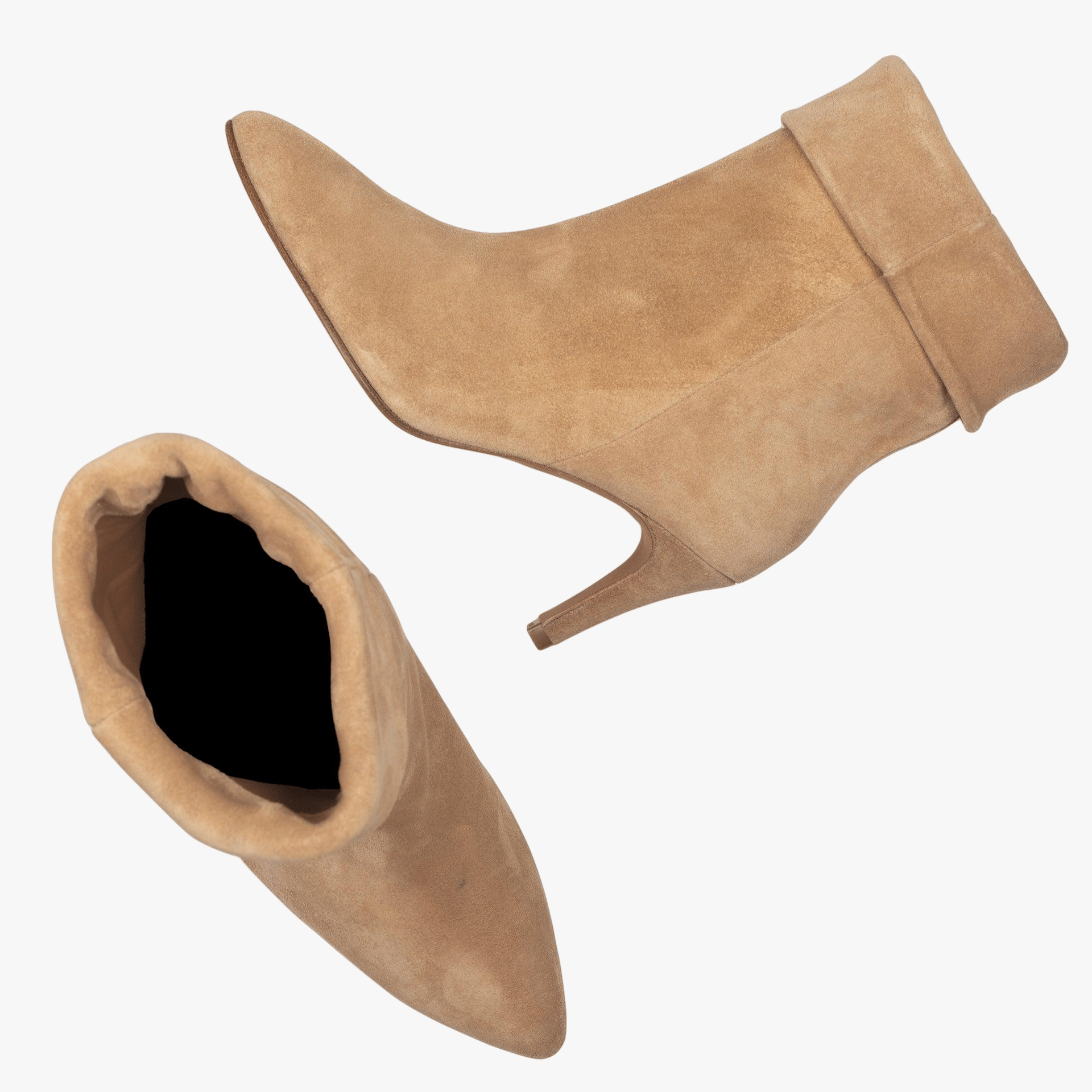 SAND SUEDE ANKLE BOOTS in Brown made by Toral